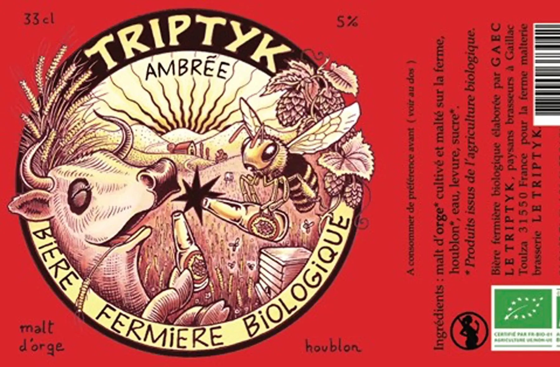 bière ambrée 75 cl