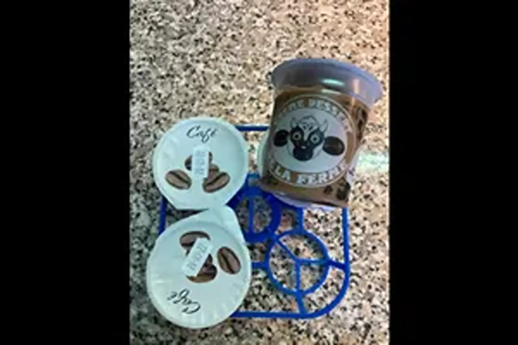 au profit du secours populaire : pack de 4 crèmes dessert café