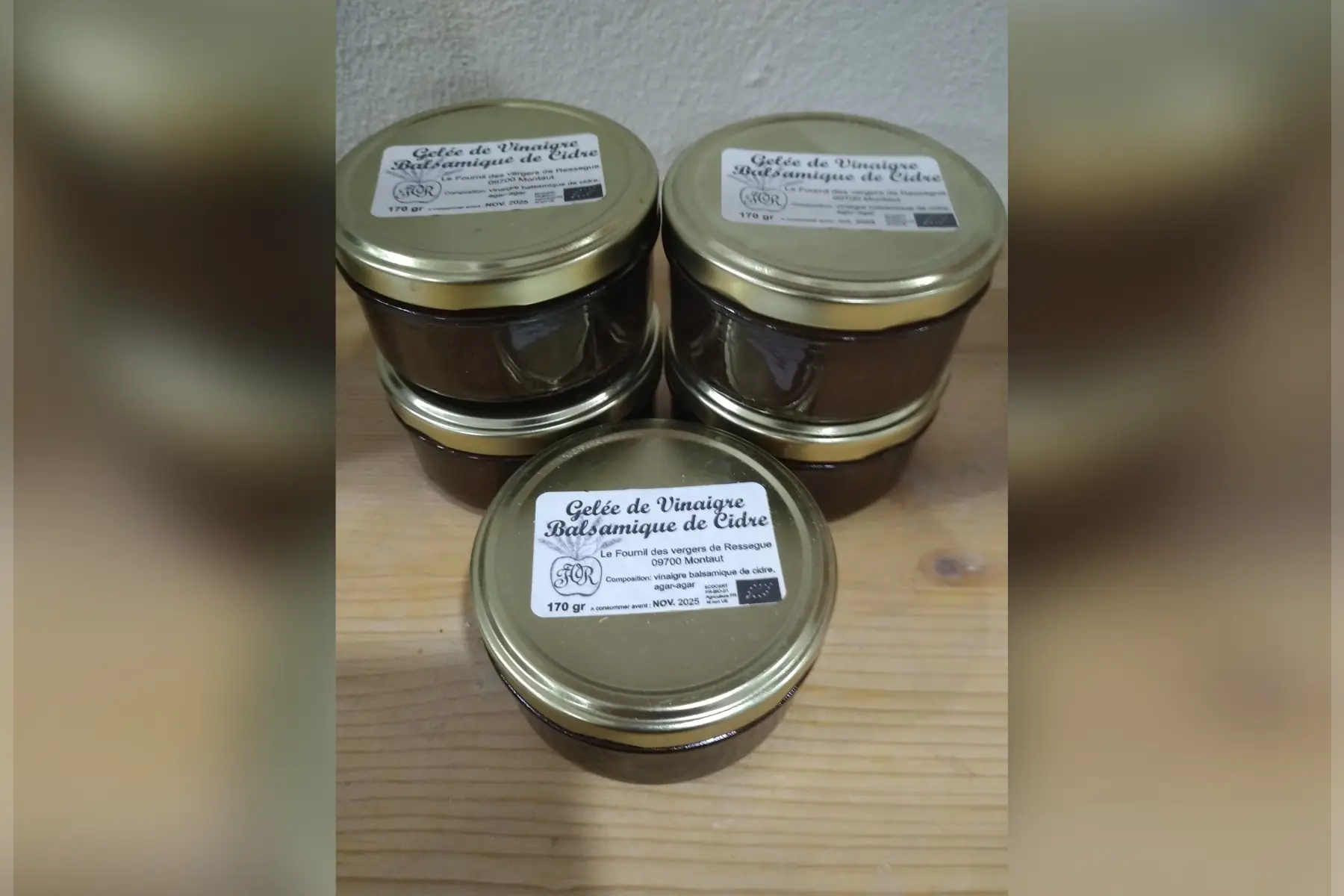 gelée de vinaigre balsamique de cidre