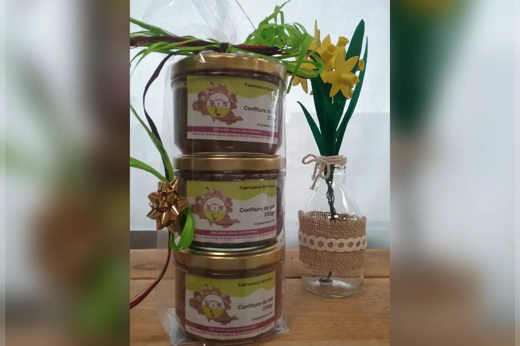 coffret de 3 confitures de lait (nature/chocolat/praliné)