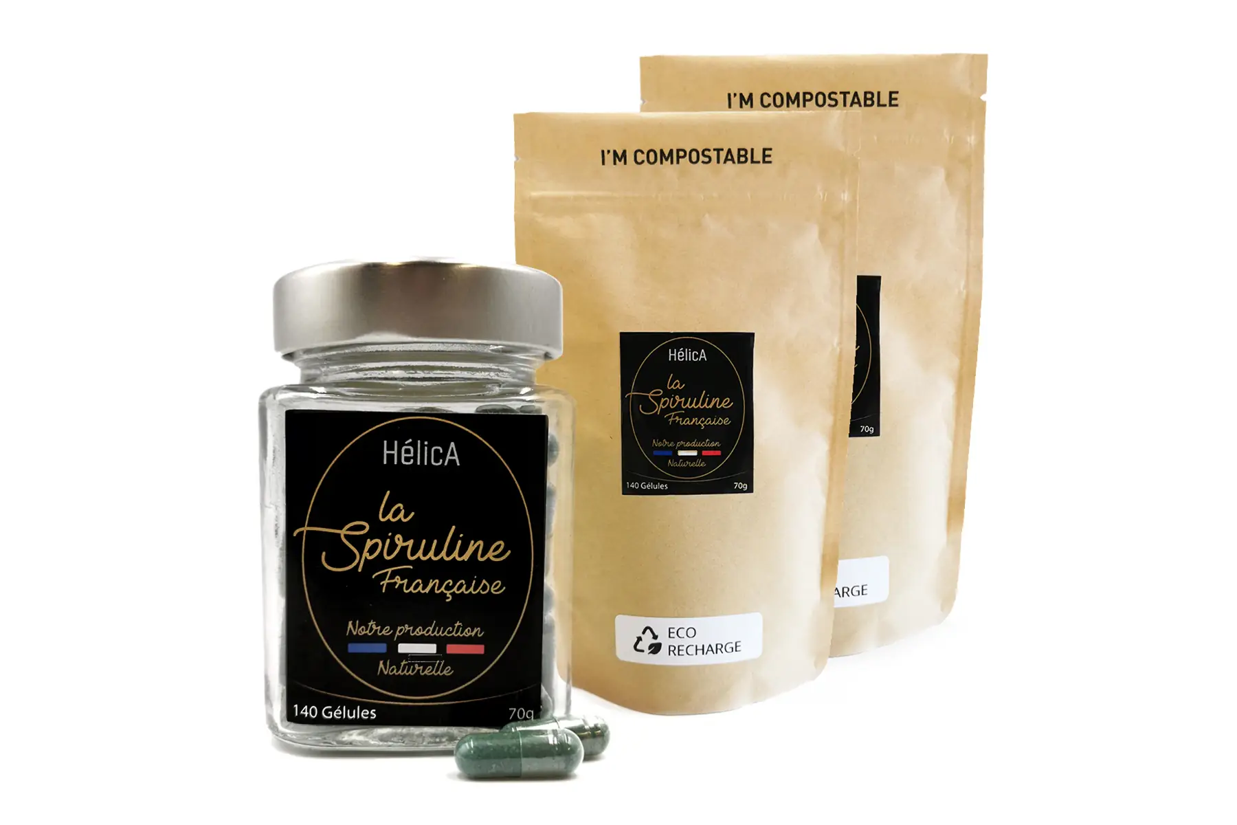 pack 3 mois spiruline hélica - gélules