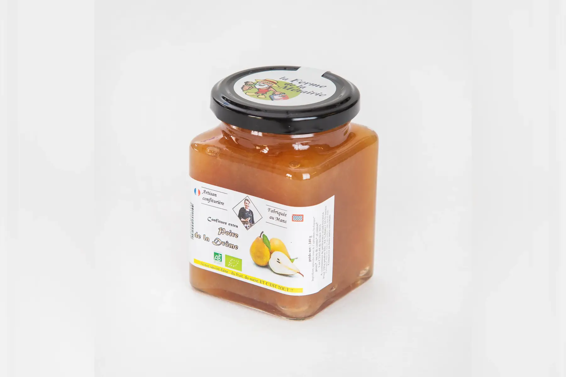 confiture extra poire vaucluse 330g
