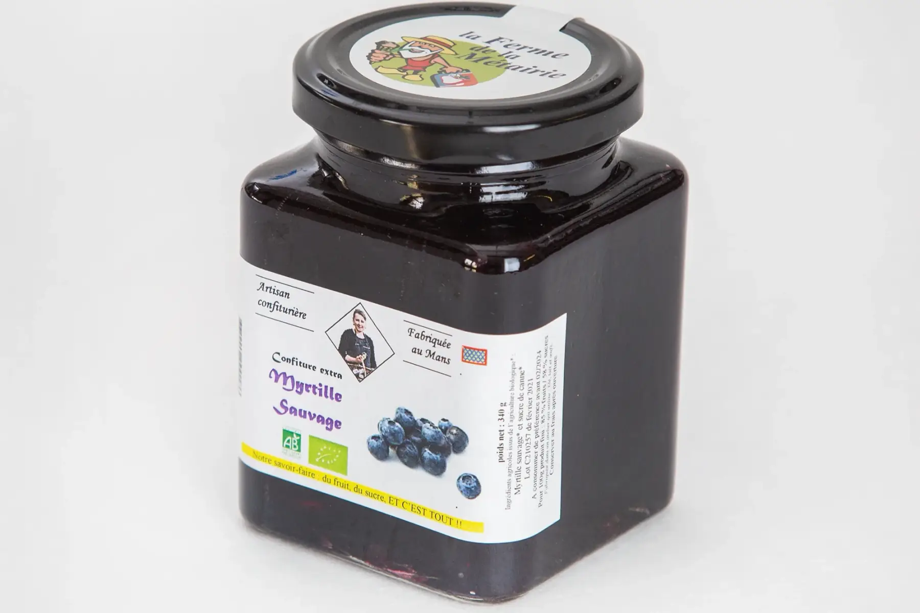 confiture extra myrtille sauvage 330g