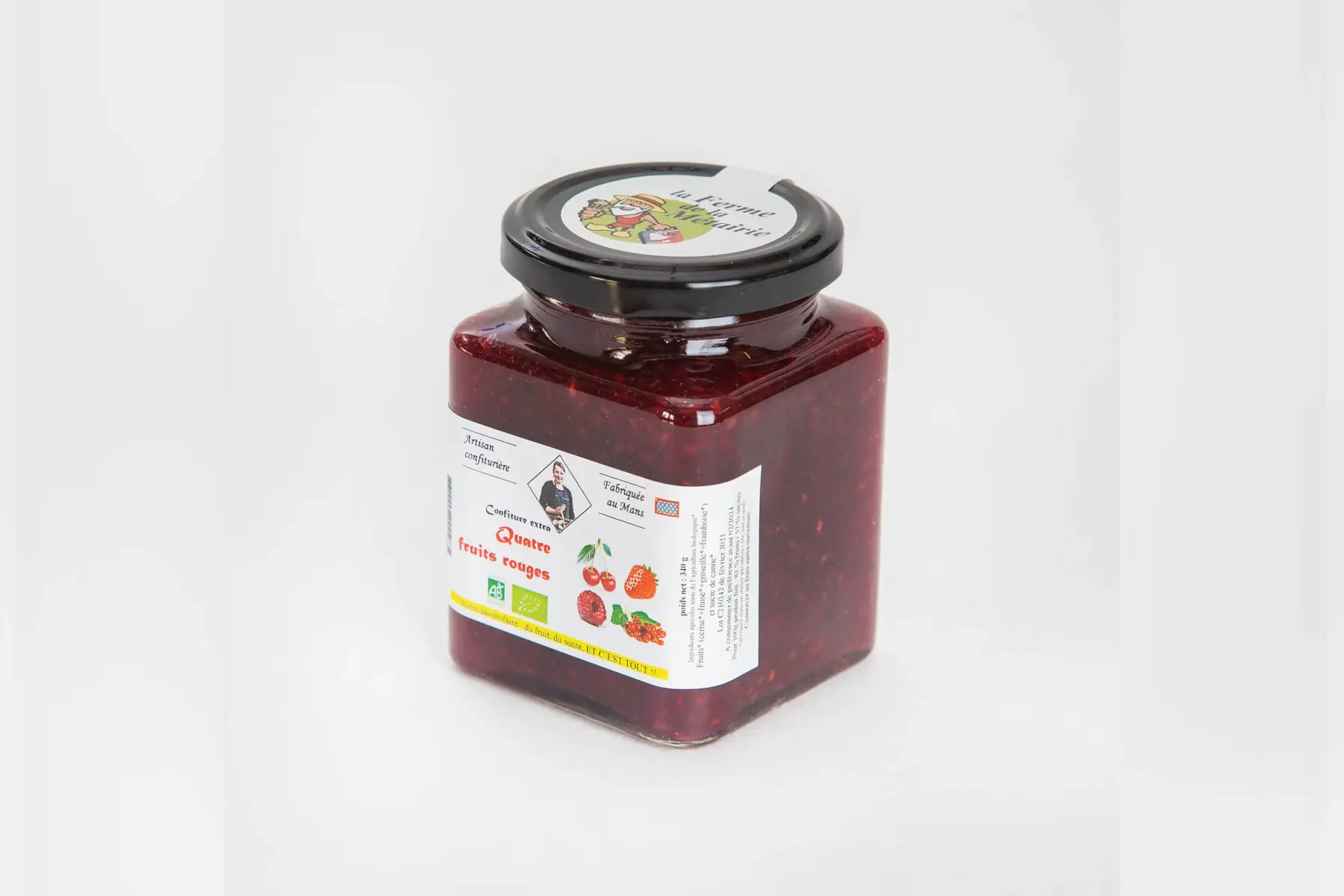 confiture extra fruits rouges 330g