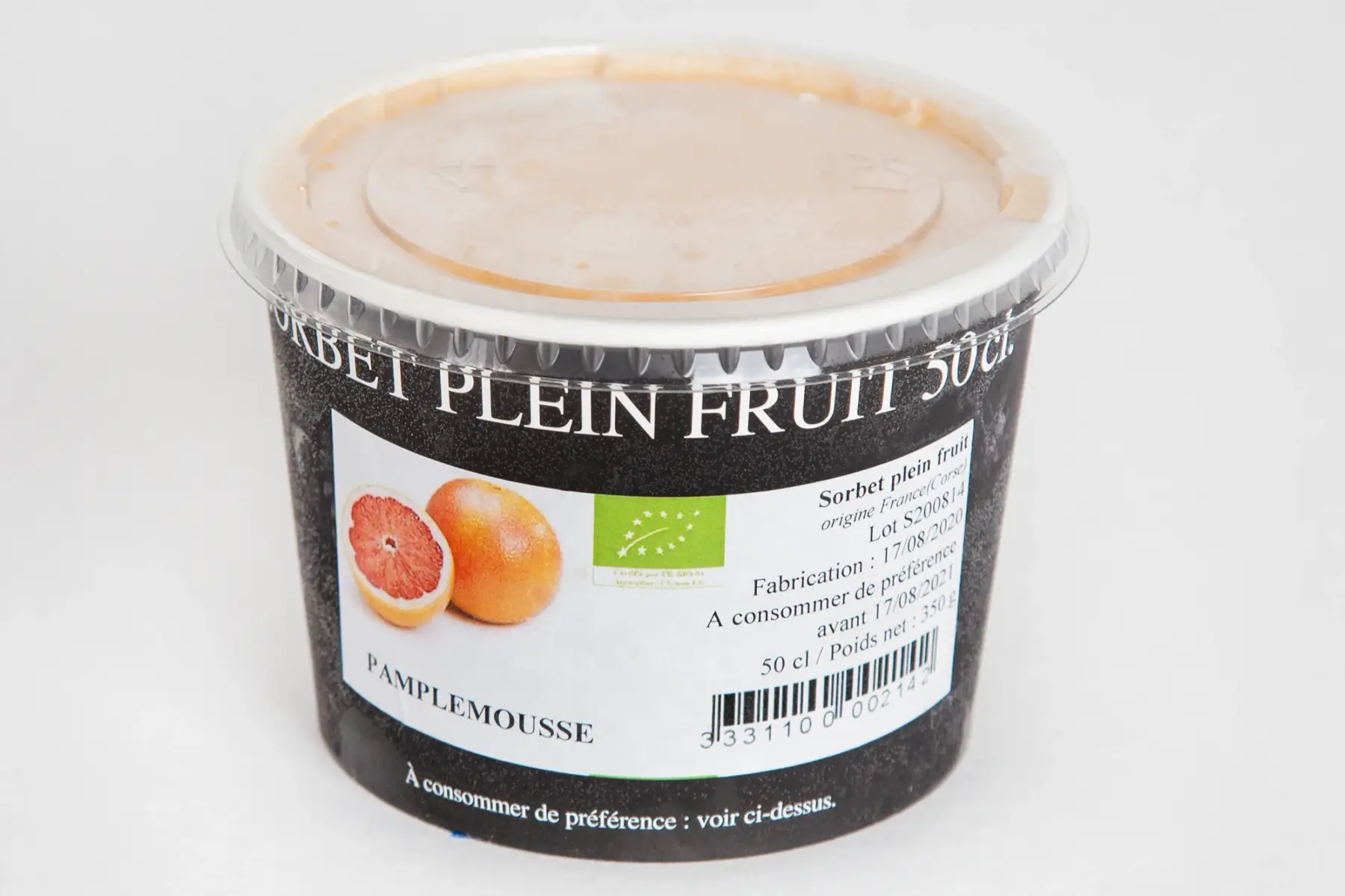 sorbet plein fruit pamplemoussse 50 cl