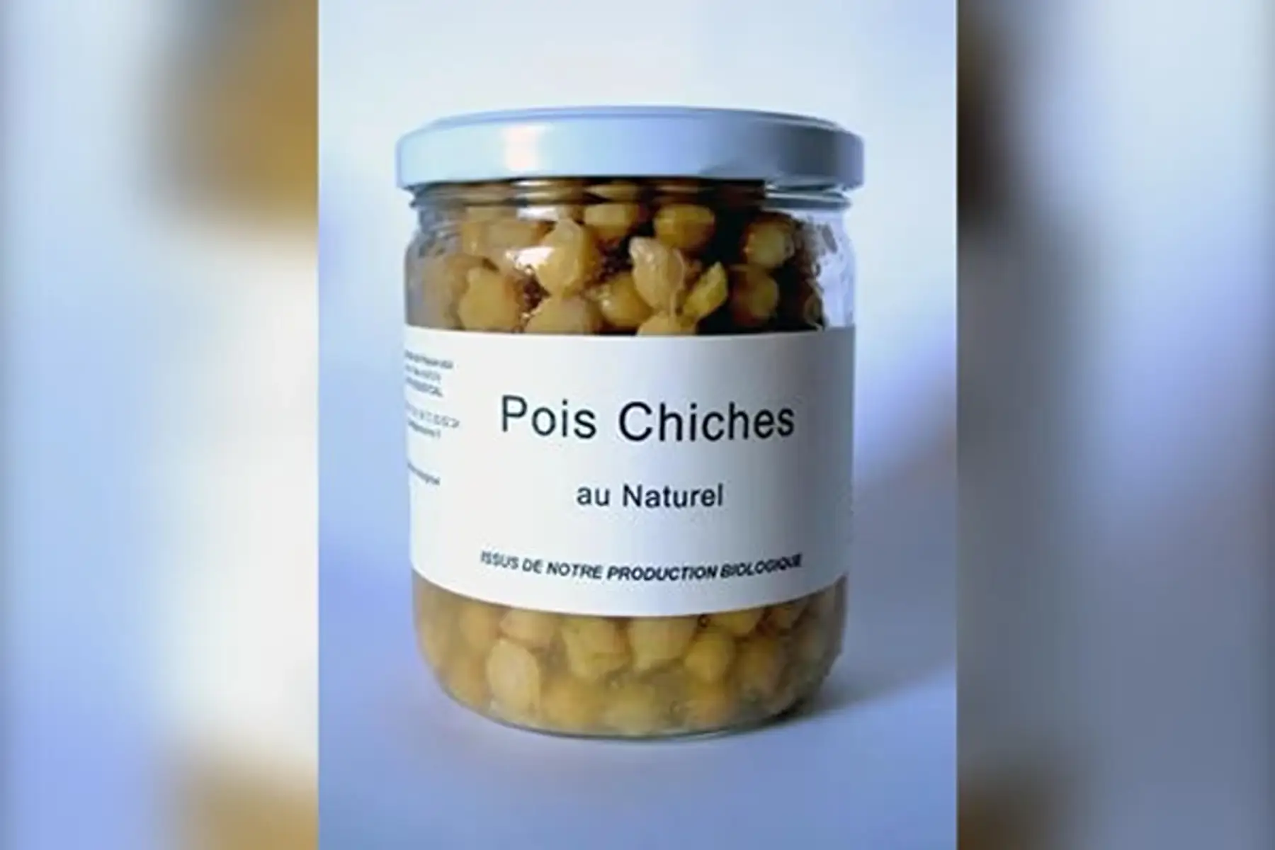 bocal de pois chiche cuits (bio) au profit du secours populaire