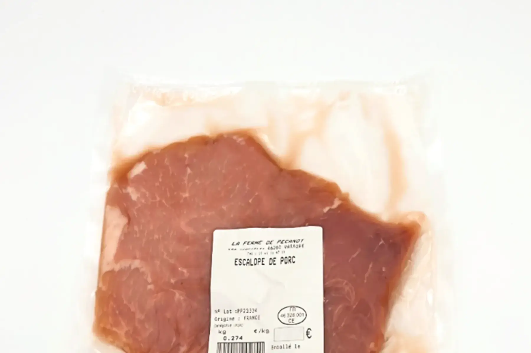 escalope de porc - environ 200g