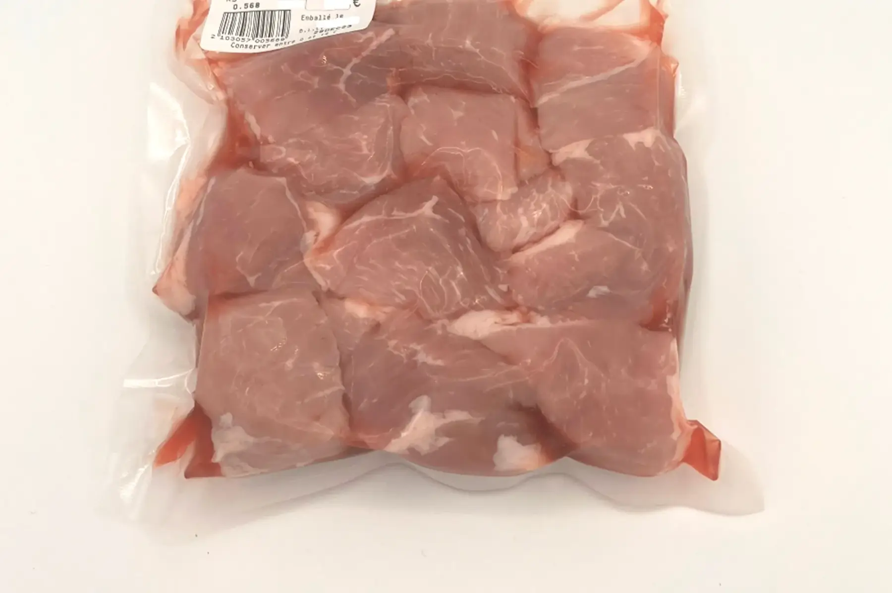 sauté de porc - 10,50€/kg - environ 500g