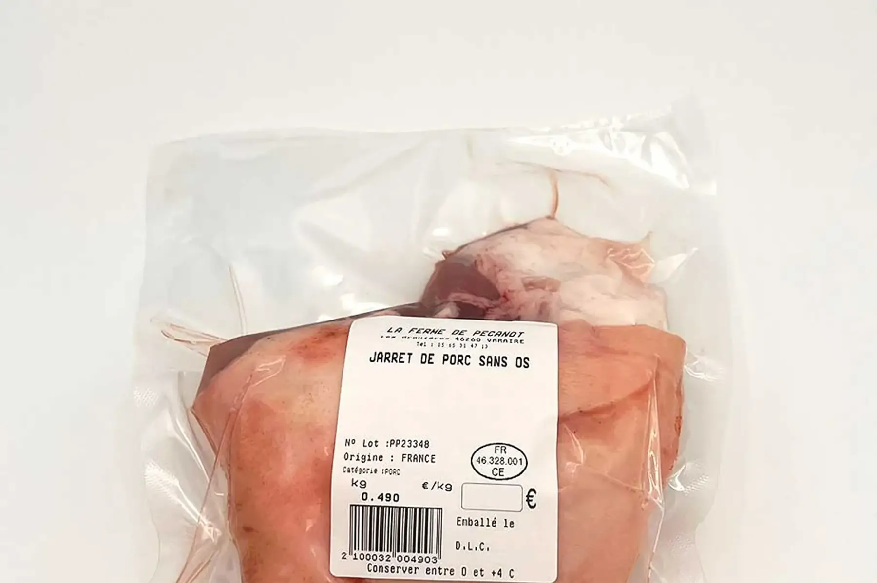 jarret désossé - 10,10€/kg - environ 900g