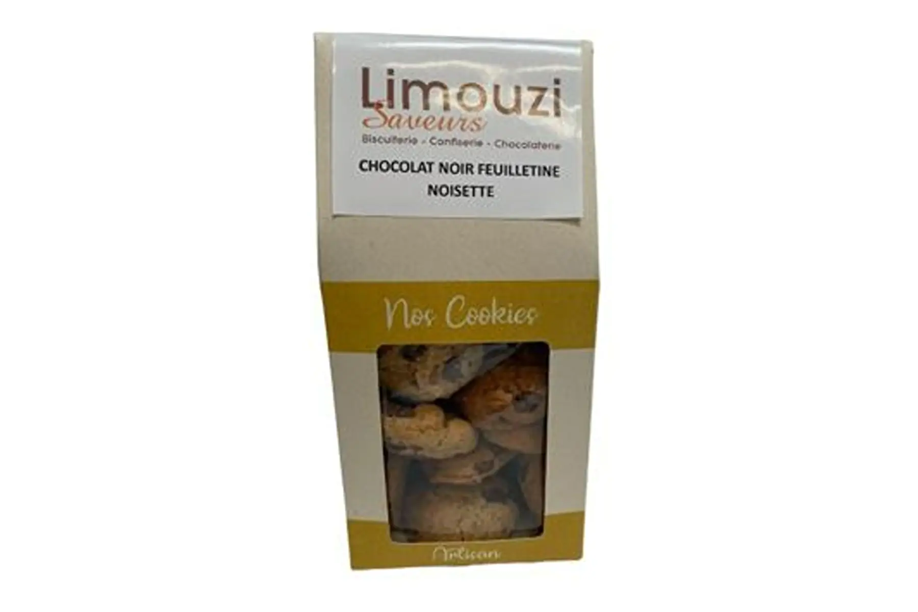 cookies chocolat noir feuilletine noisette 150g