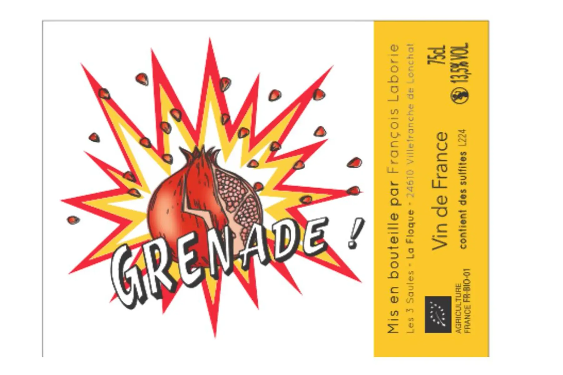 vin de france rouge 2021 - grenade