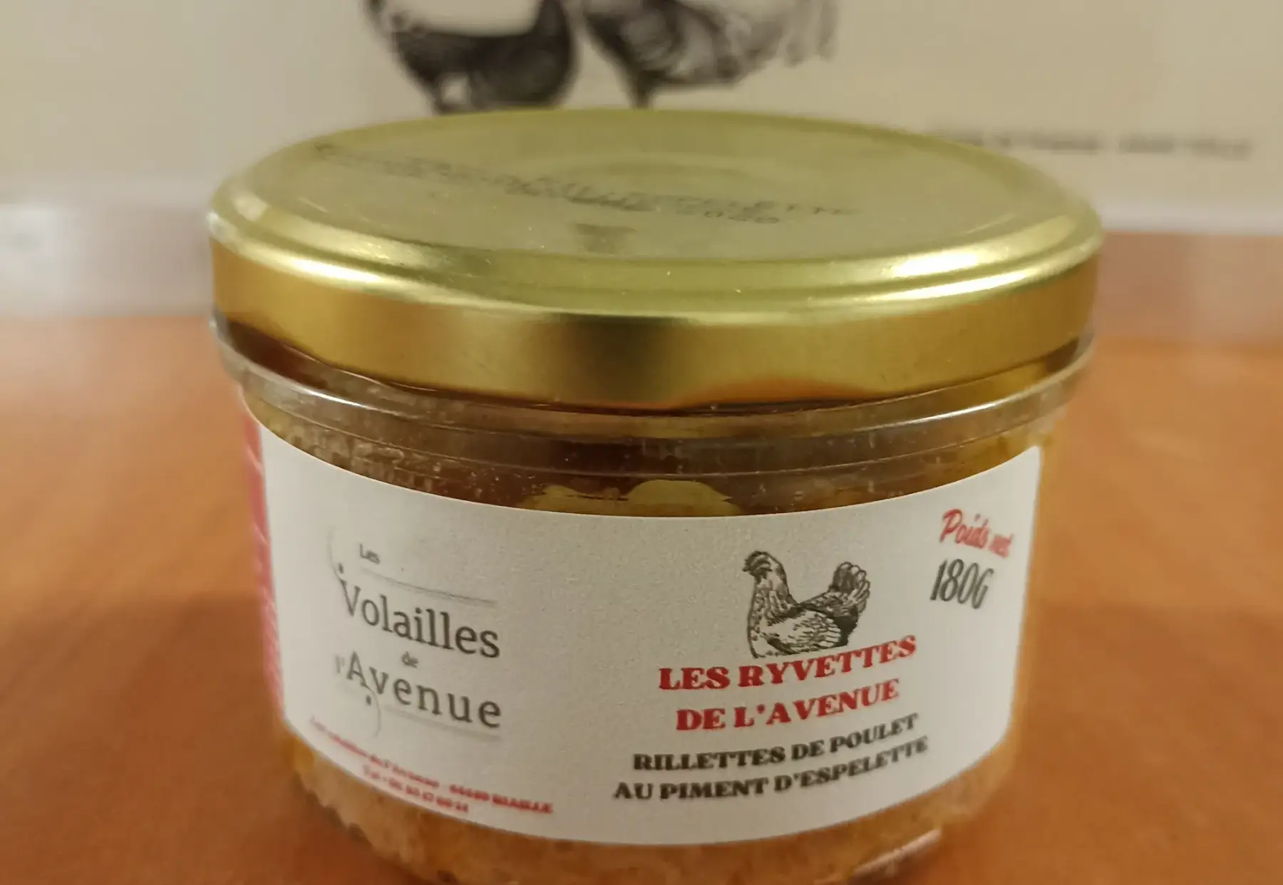 rillettes de poulet au piment d'Espelette Bio