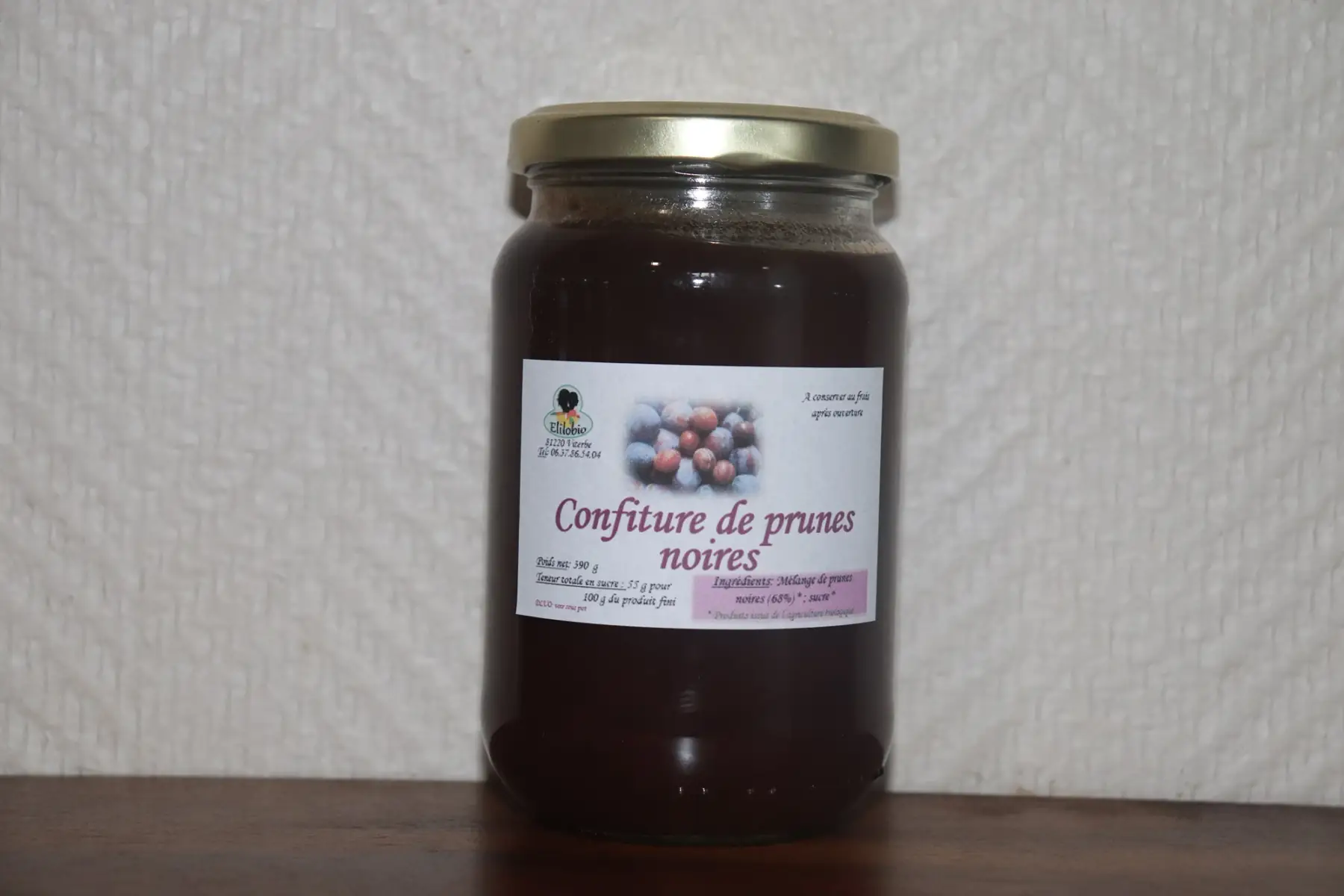 confiture de prunes noires