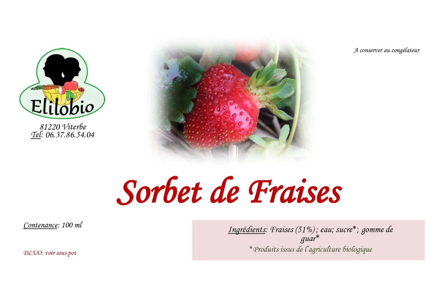 sorbet de fraise