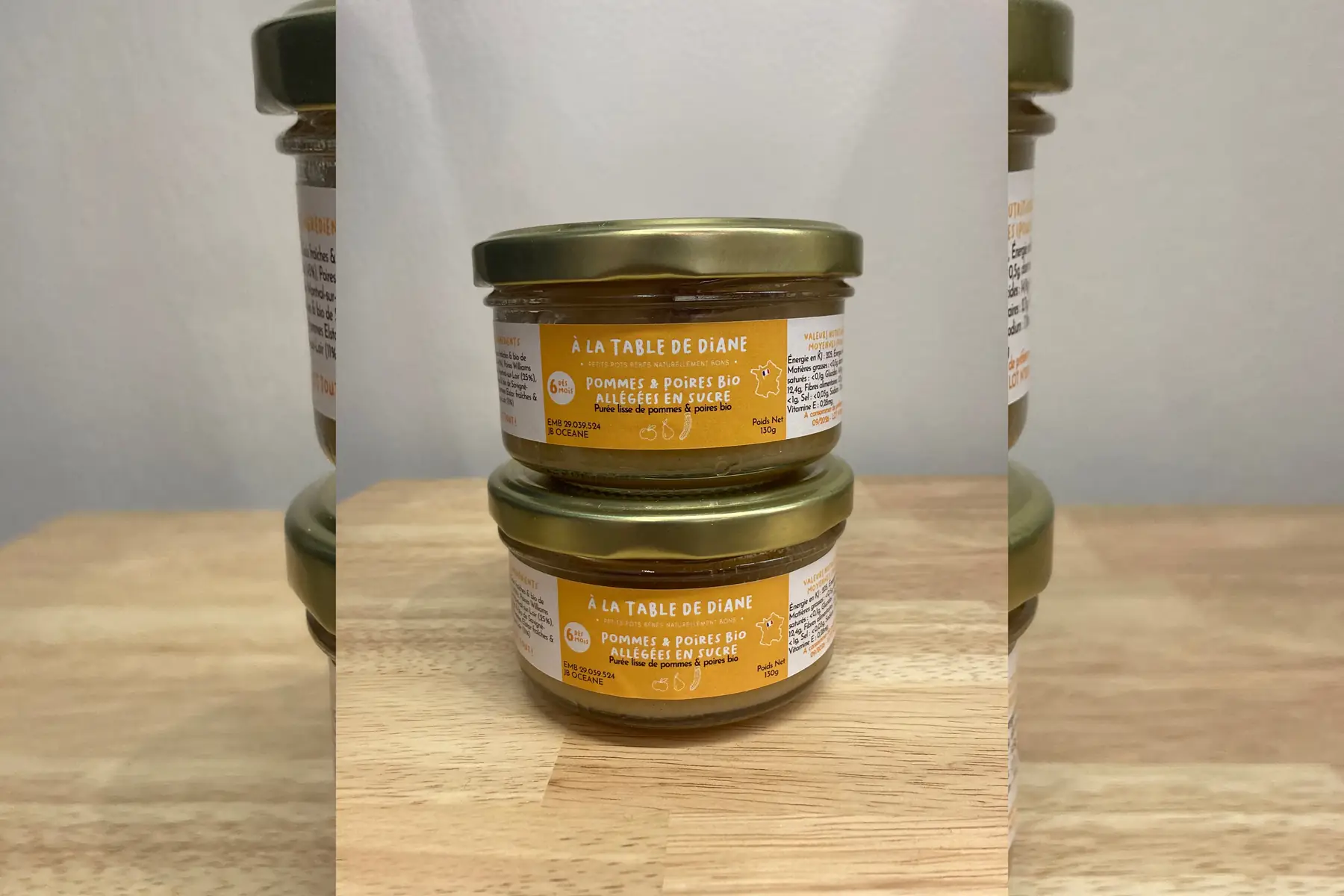 pommes & poires bio allégées en sucre