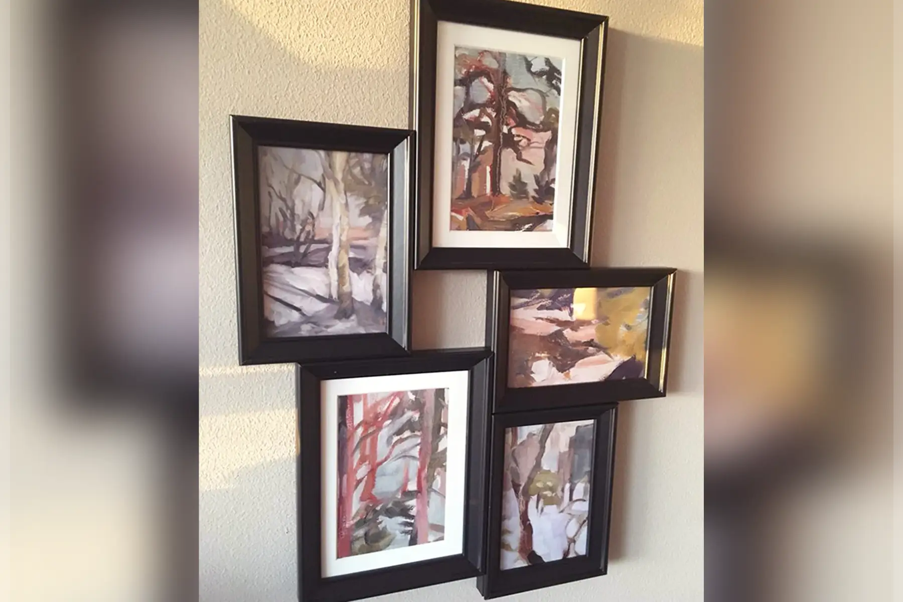 lot de 5 cartes de vœux et enveloppes pour les amoureux de la forêt