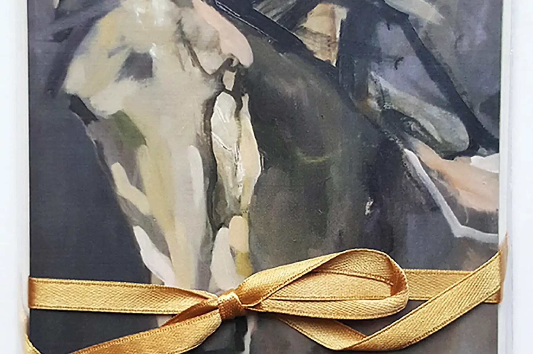 lot de 5 cartes de voeux et enveloppes pour les amoureux de chevaux et peinture