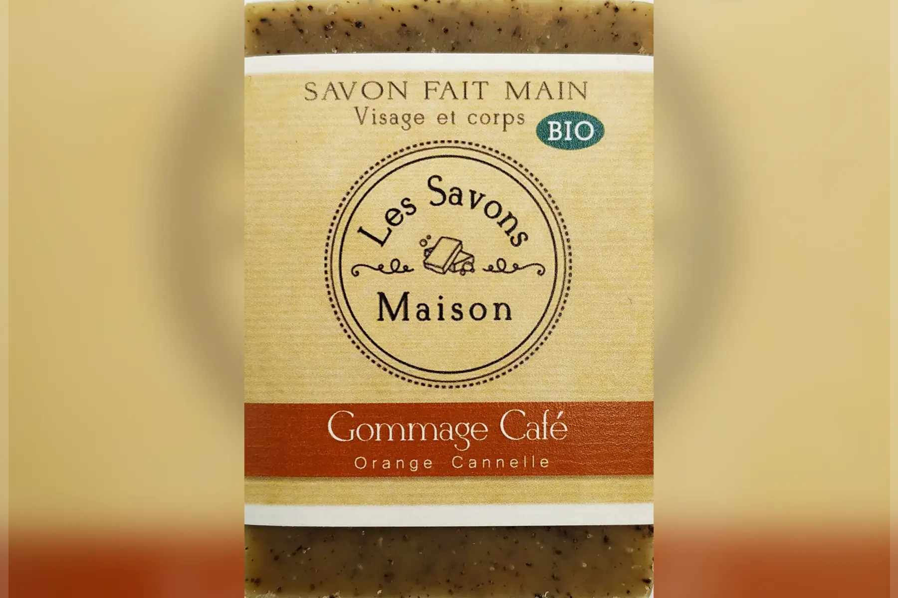 savon gommage cagé orange-cannelle 100g