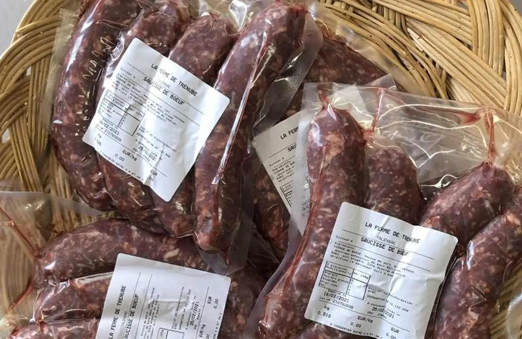 saucisses de boeuf
