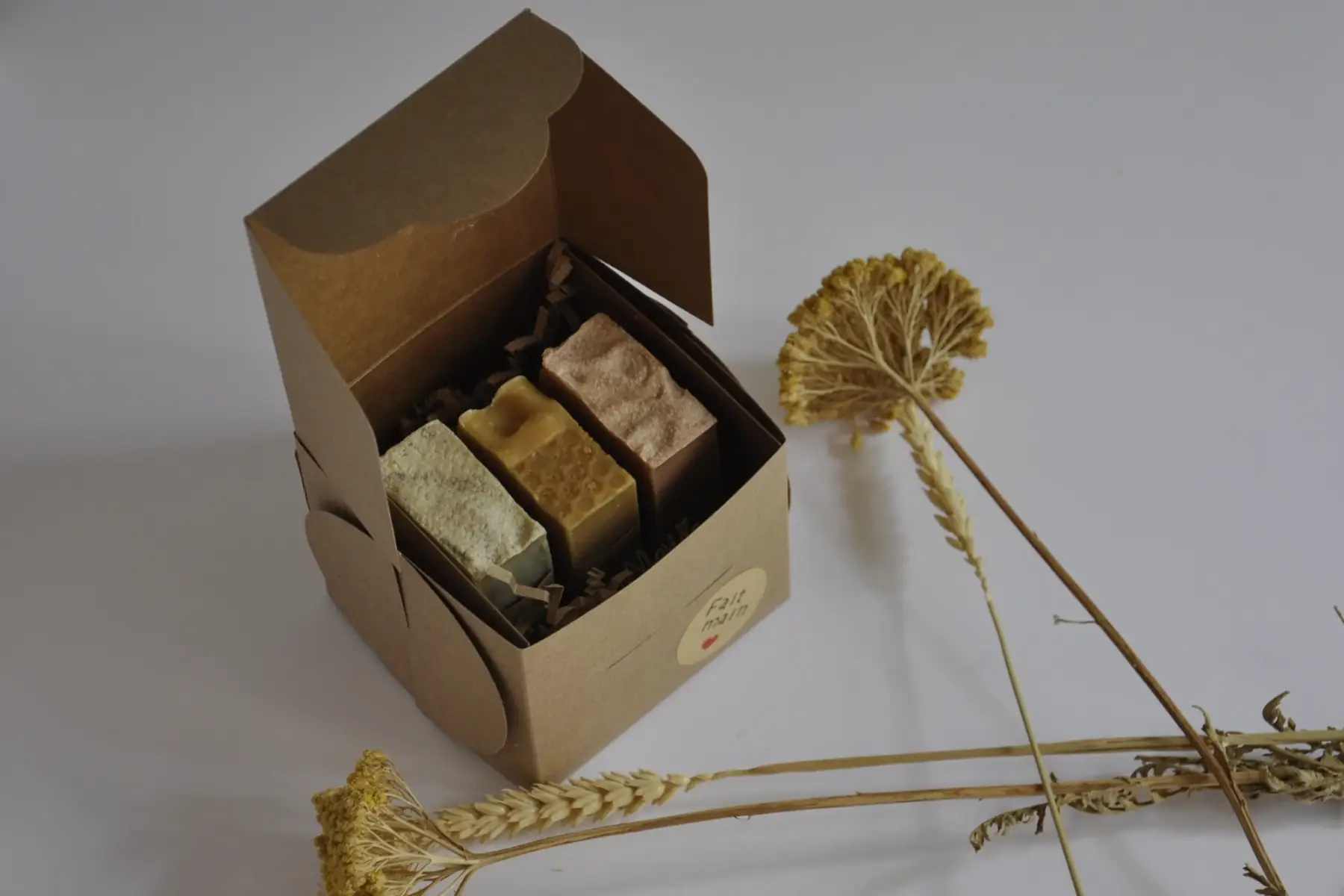 coffret 3 savons "nature"