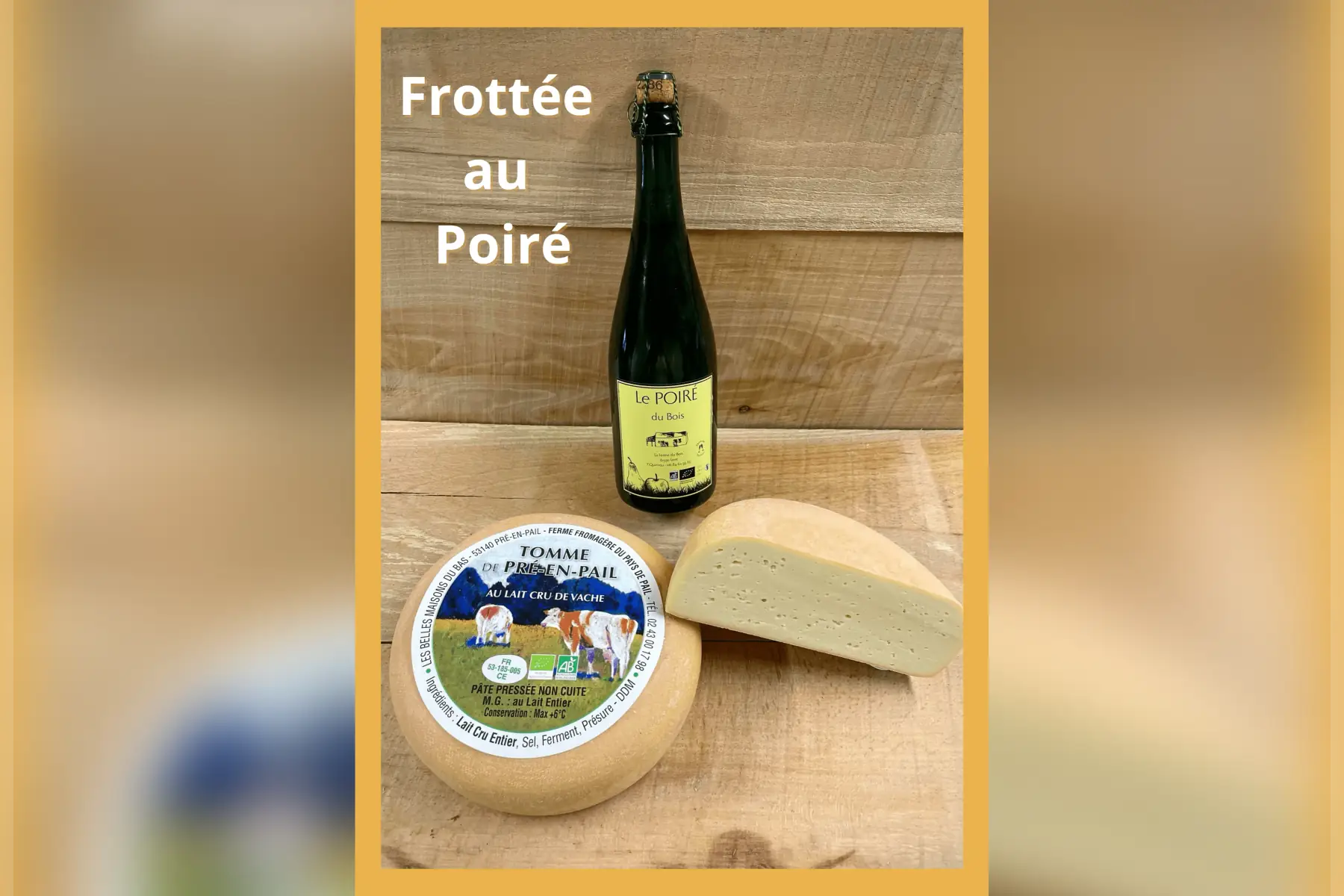 tomme de pré-en-pail frottee au poire affinage 2 mois