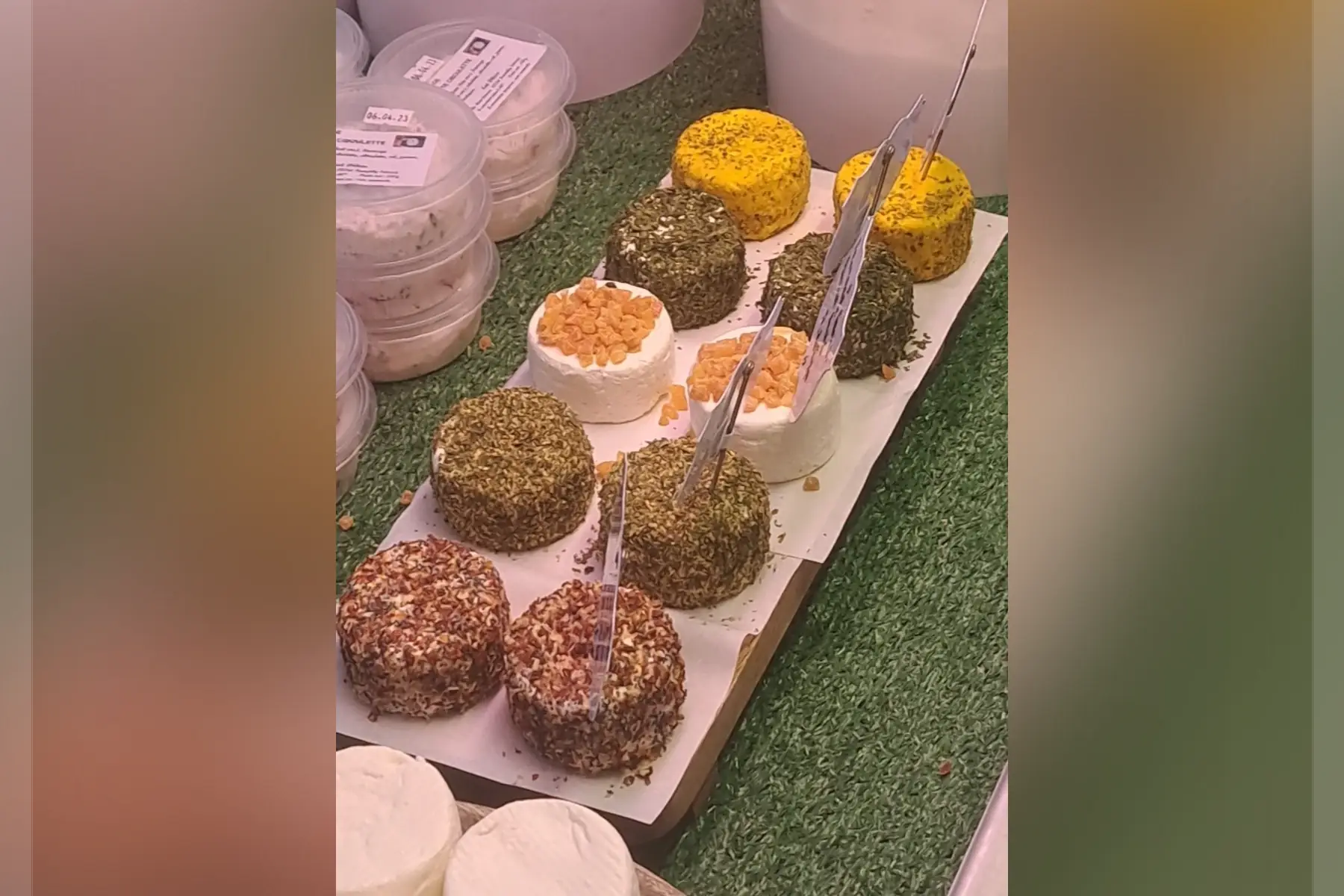 fromage frais enrobé poivre vert citron