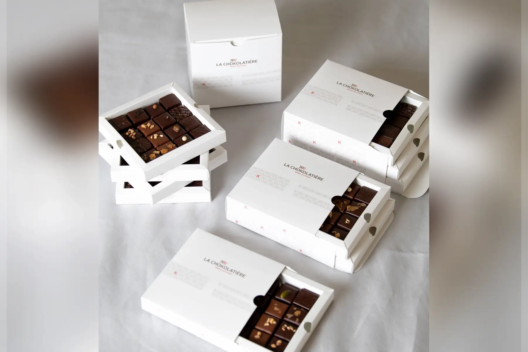 assortiment - coffret 2 tiroirs - 32 chocolats