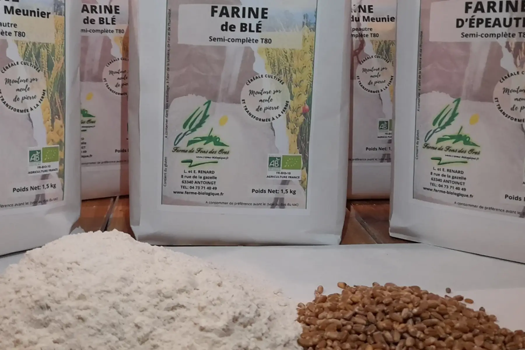 farine d'epeautre en sac de 1,5kg t80 semi complète