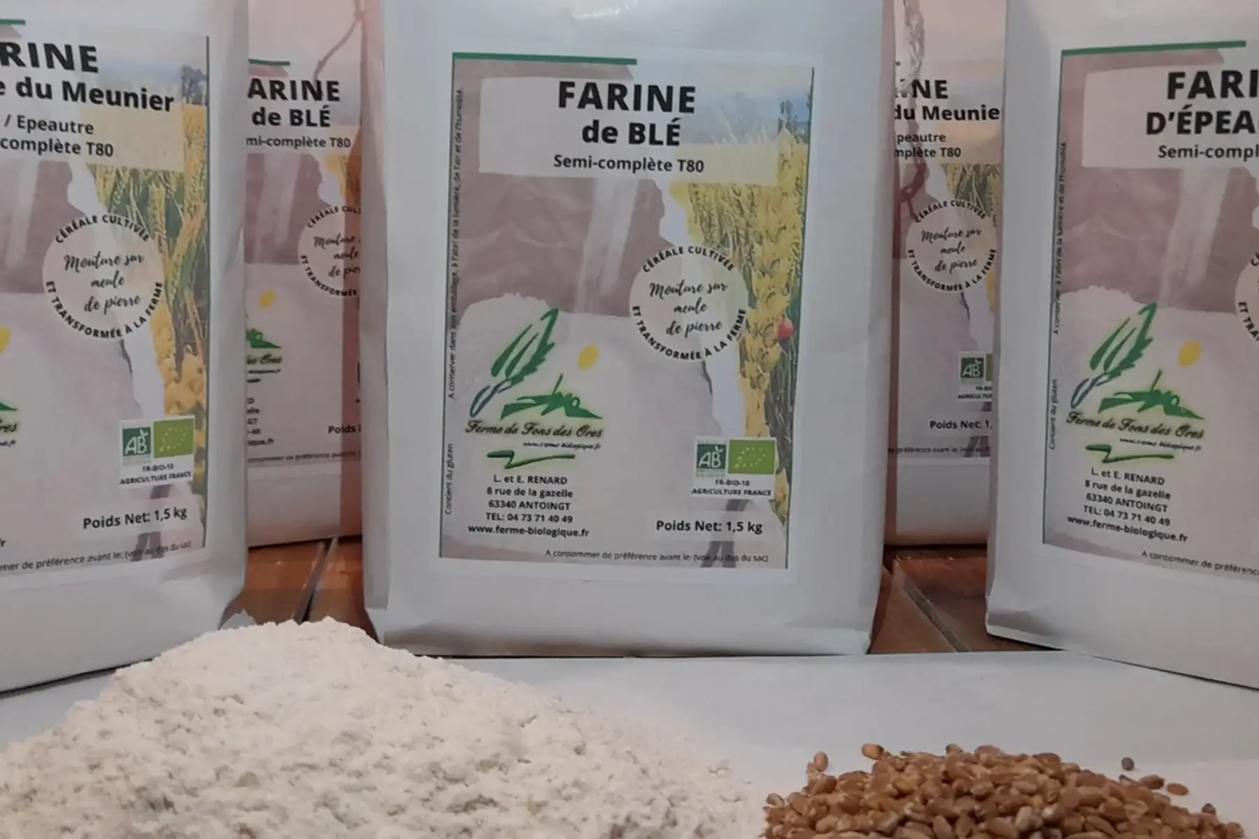 farine de blé t80 sac de 1,5kg (semi complète)