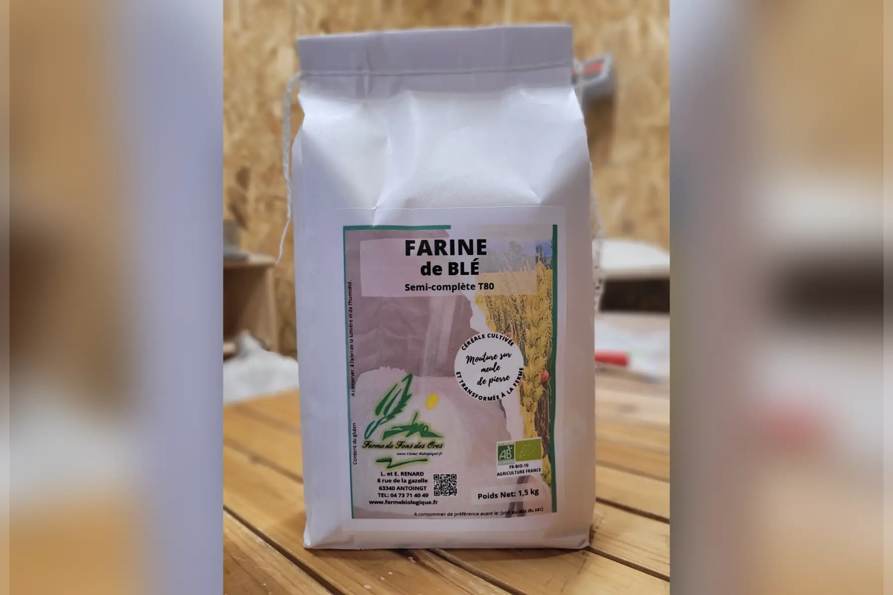 farine de blé t80 sac de 1,5kg (semi complète)