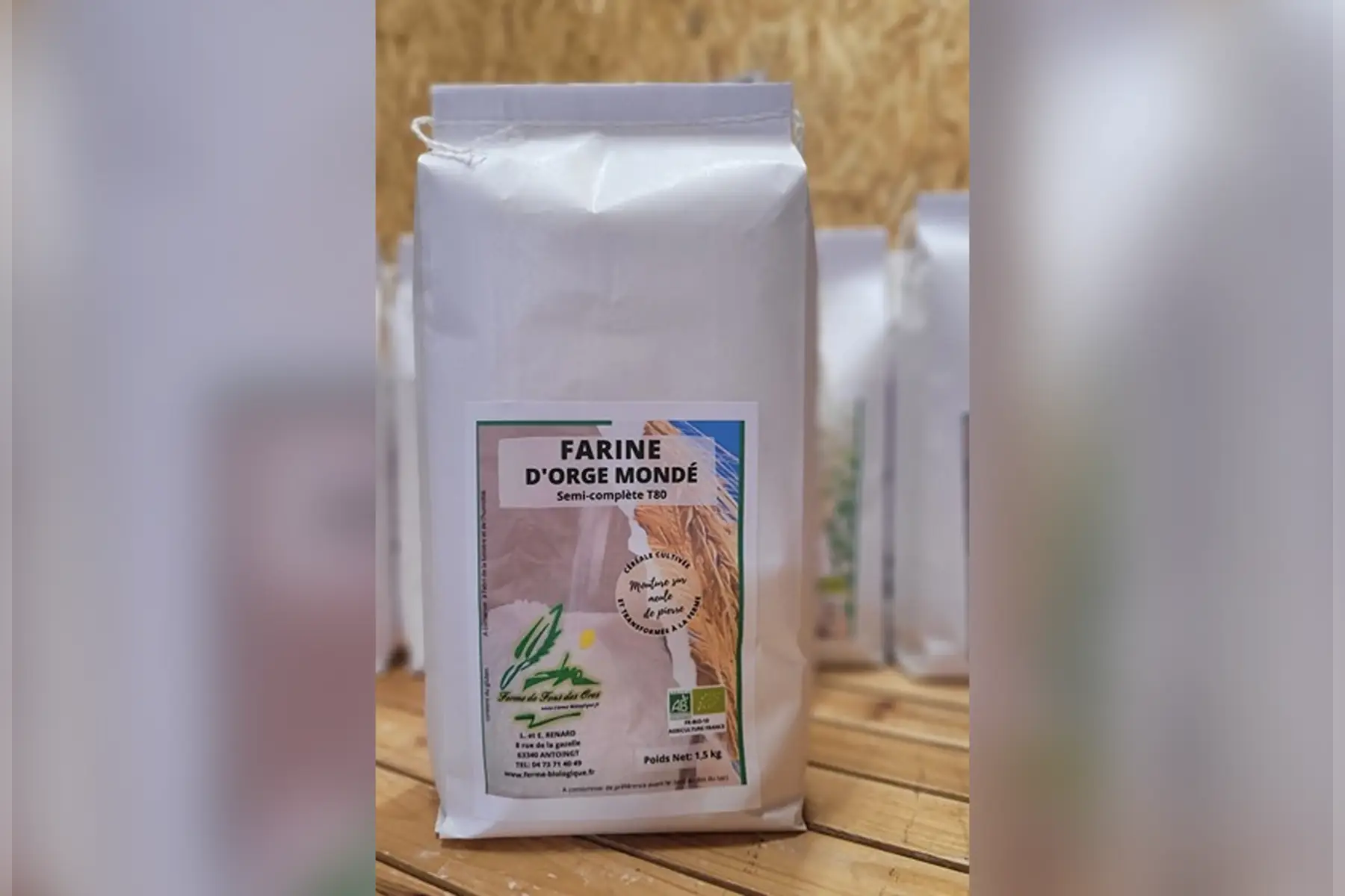 fraine d'orge mondé t80 en sac de 1,5kg (semi complète)