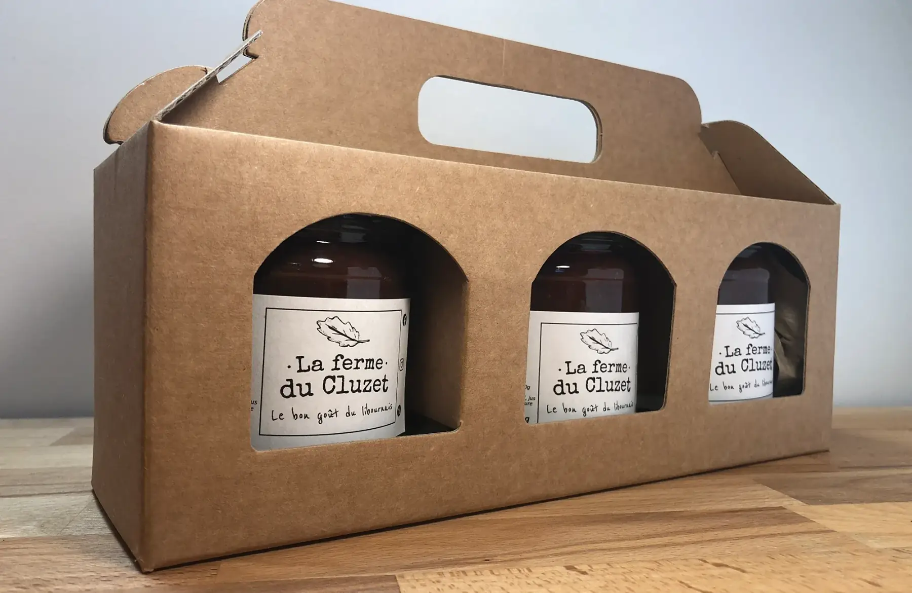 Coffret à offrir avec 3 confitures bio : gratuit pour l'achat de 3 pots