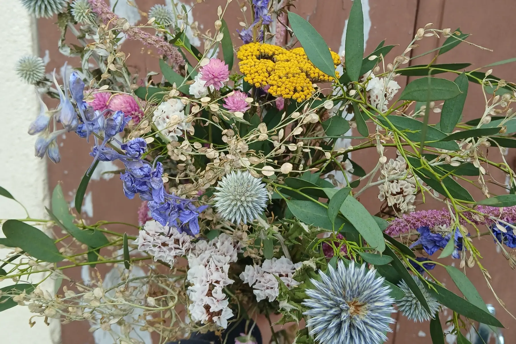 Grand bouquet de fleurs séchées