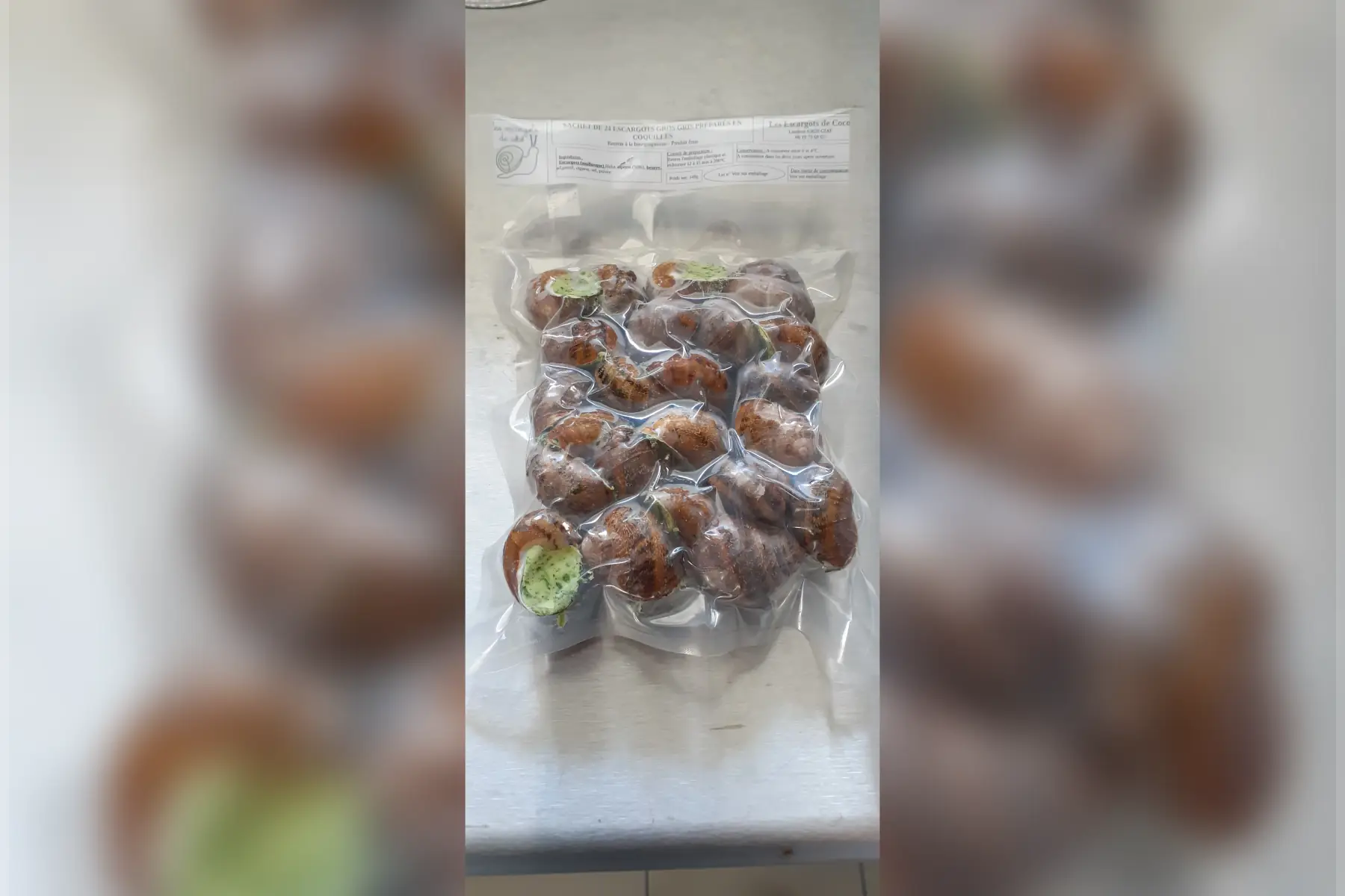 sachet 24 escargots en coquilles cuisiné à la bourguignonne