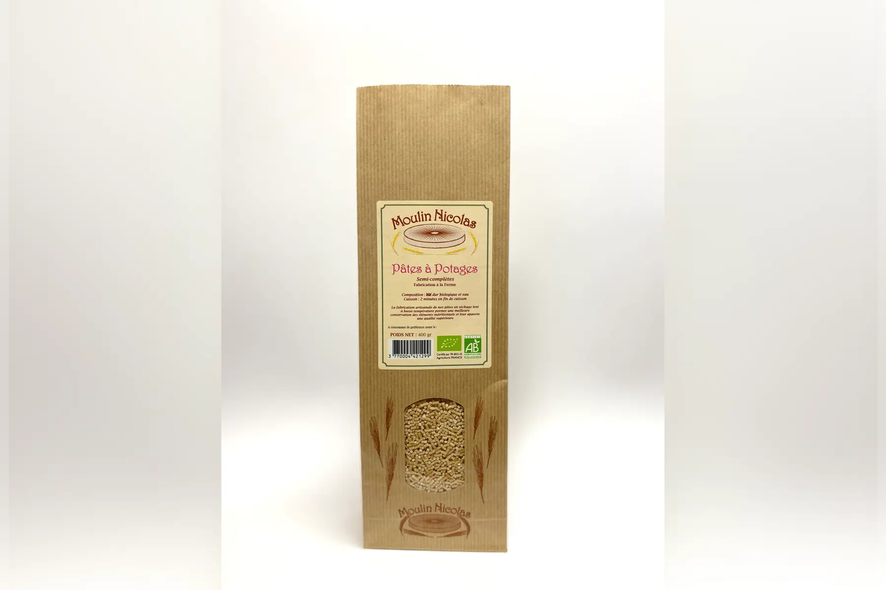 pâtes semi-complètes pâtes à potage