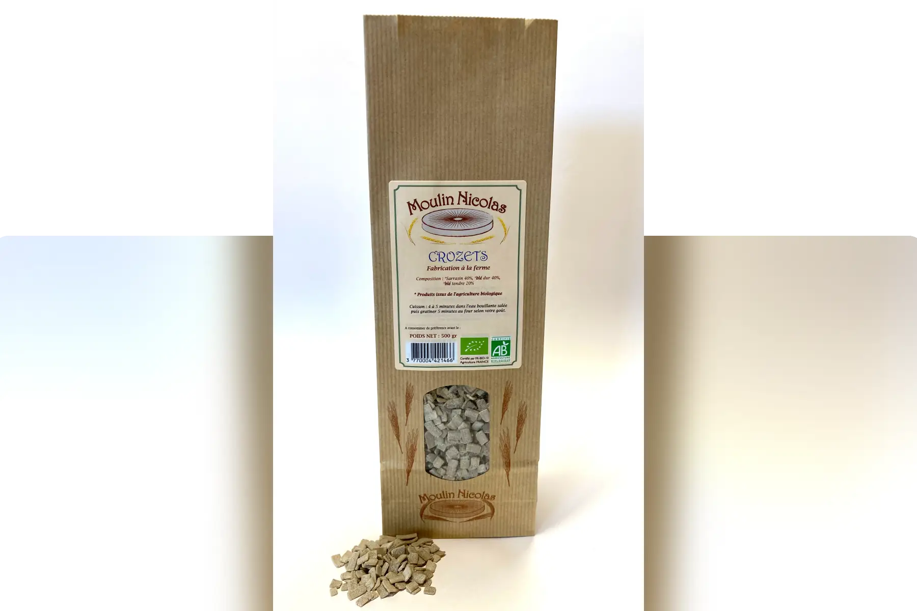 pâtes semi-complètes crozets