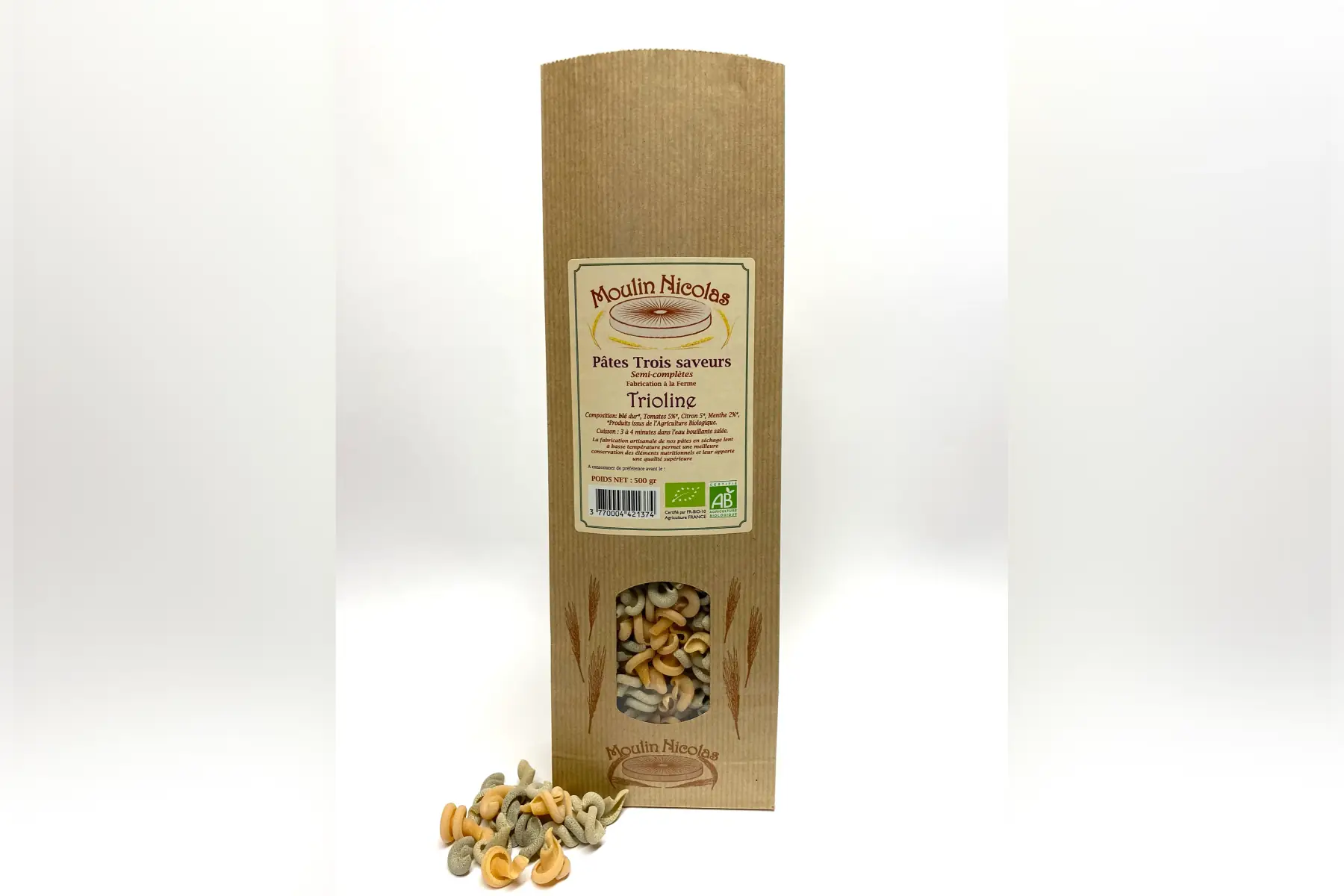 pâtes semi-complètes trioline