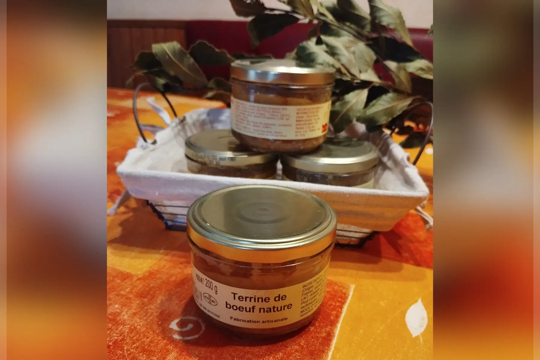 terrine de boeuf nature - fabrication artisanale