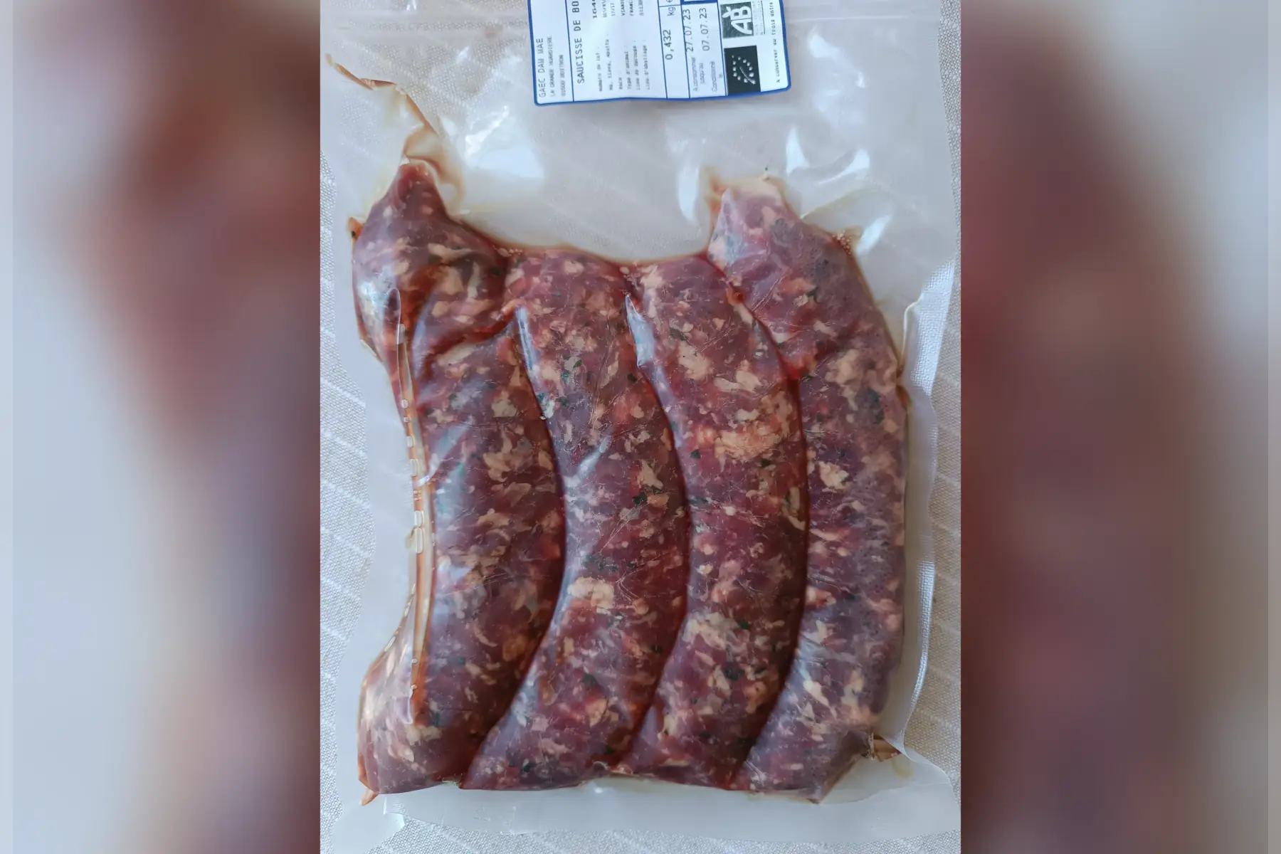 saucisses 100% boeuf