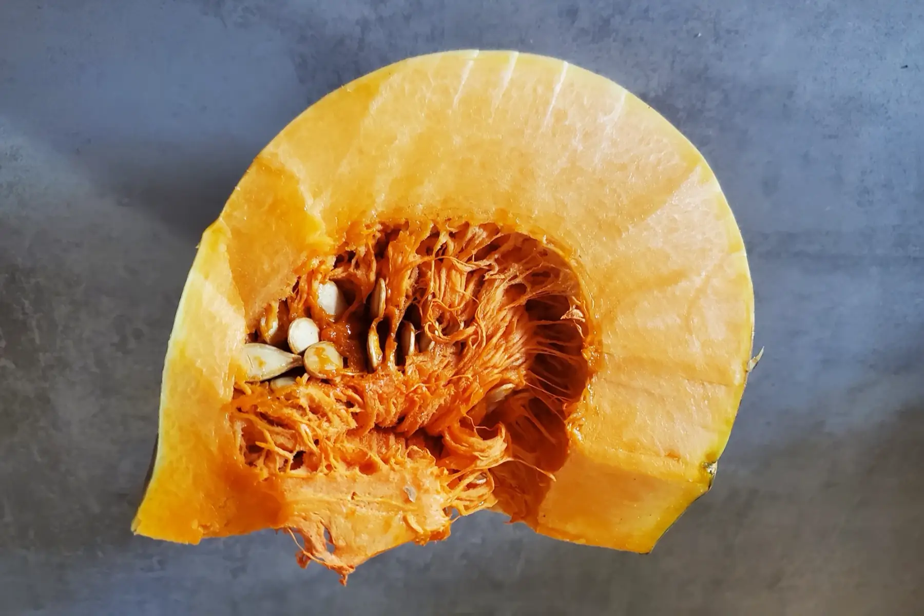 courge grise des marais à la coupe