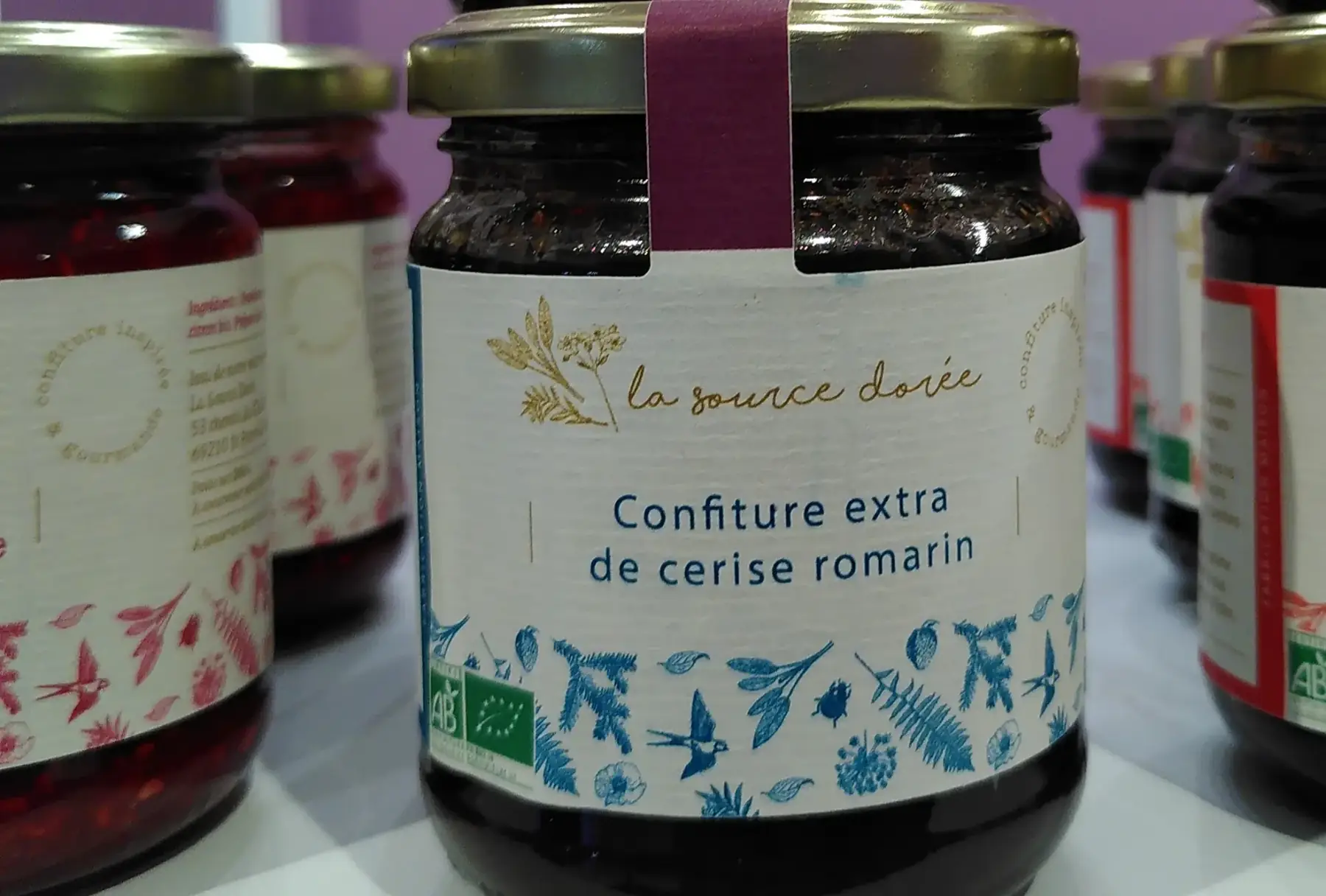 confiture cerise romarin