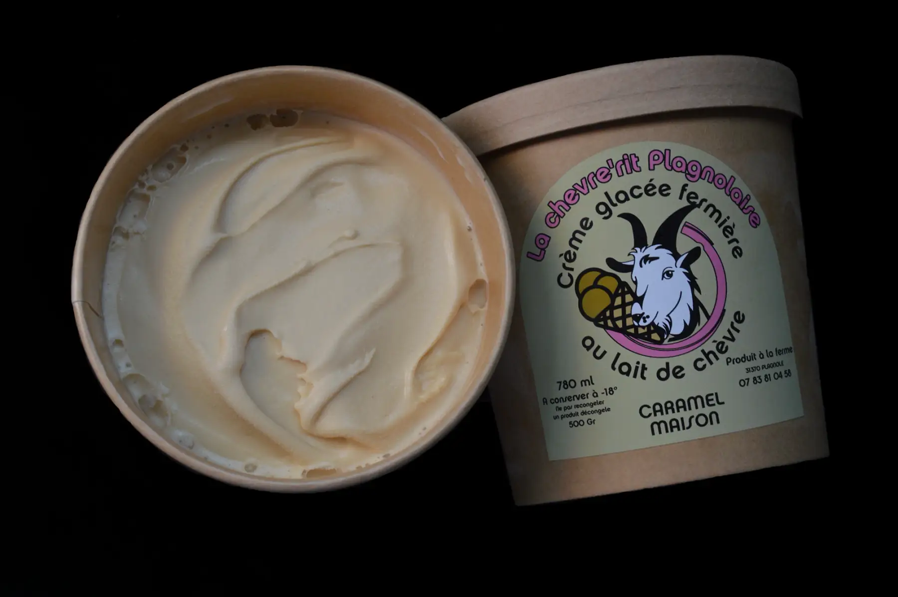 Glace de chèvre Caramel