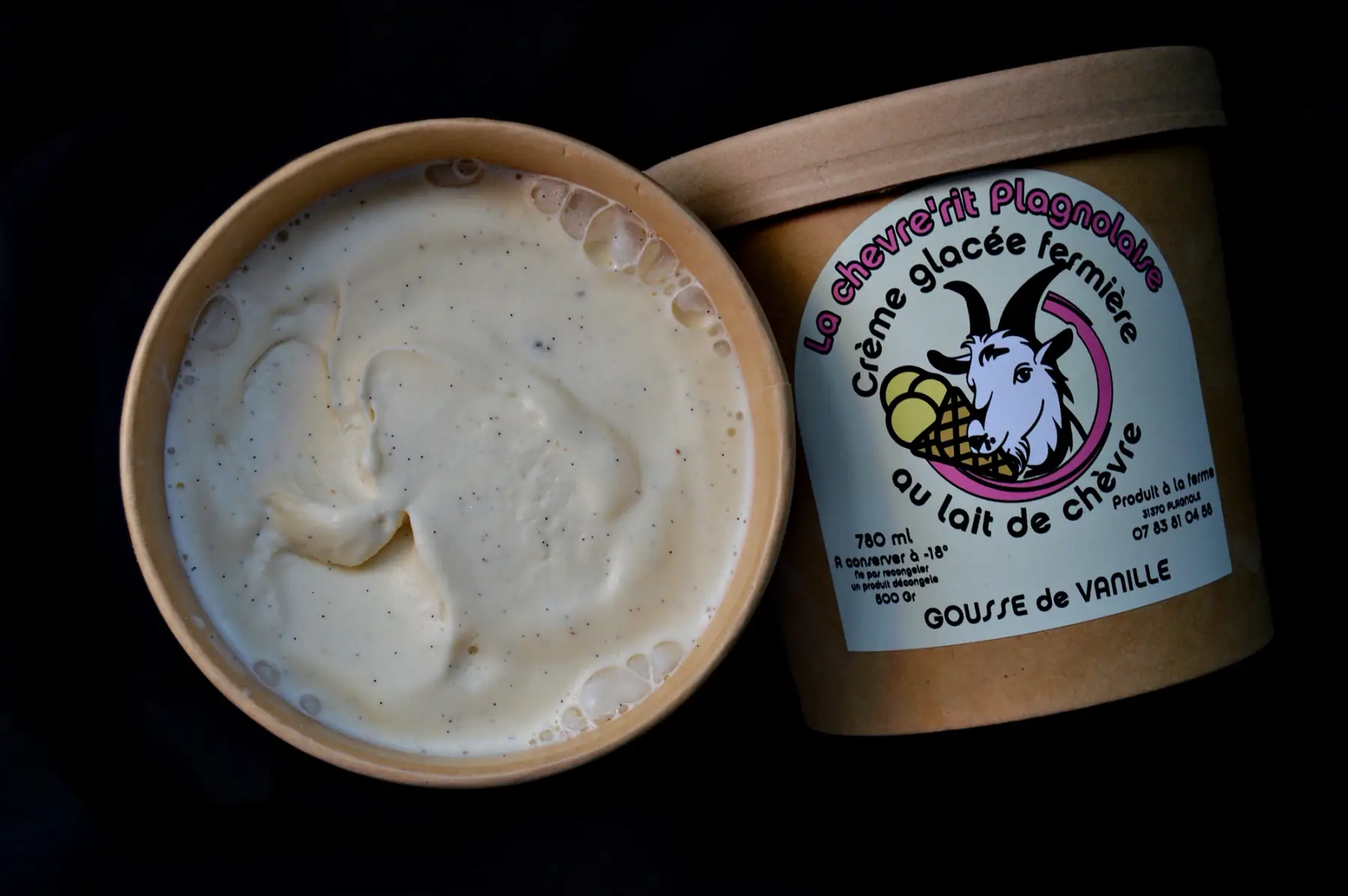 Glace de chevre Vanille
