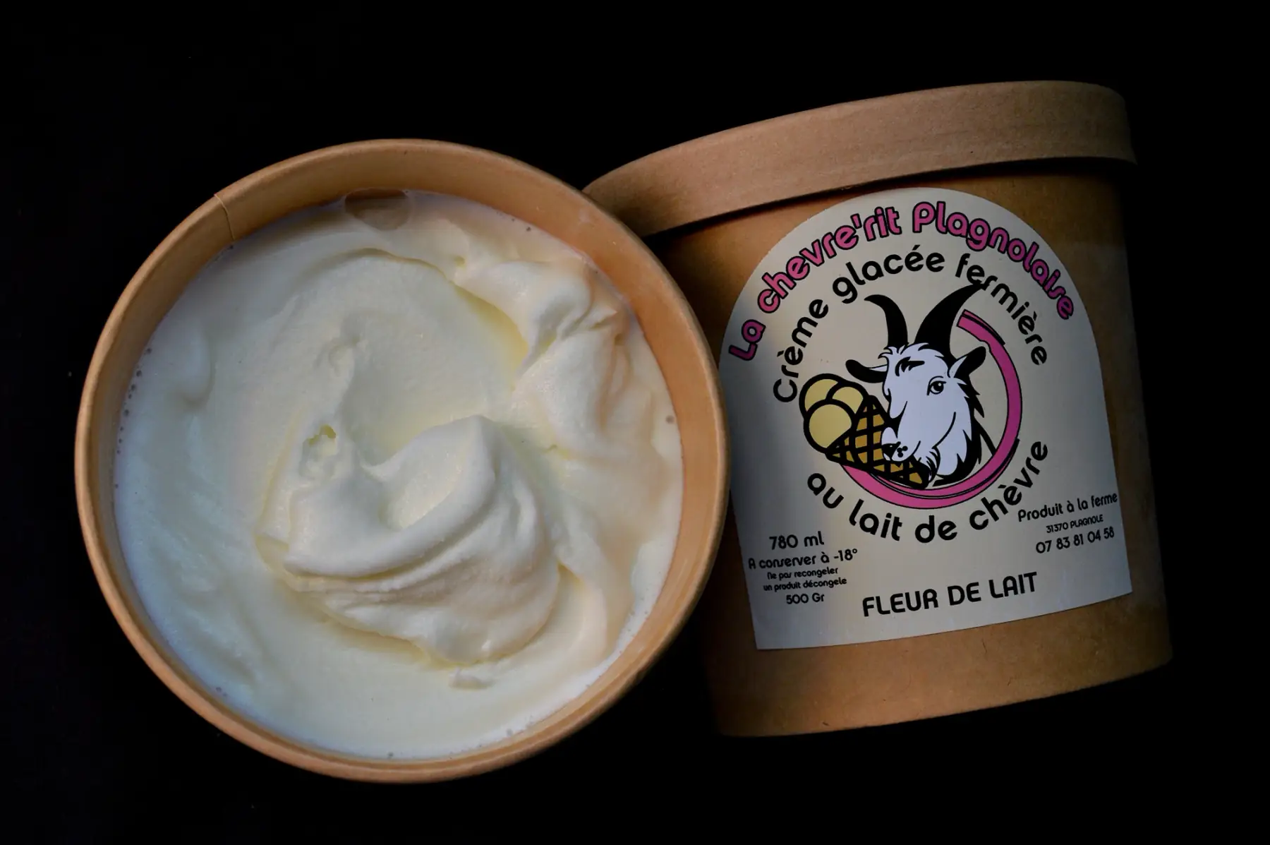Glace de chevre Fleur de lait