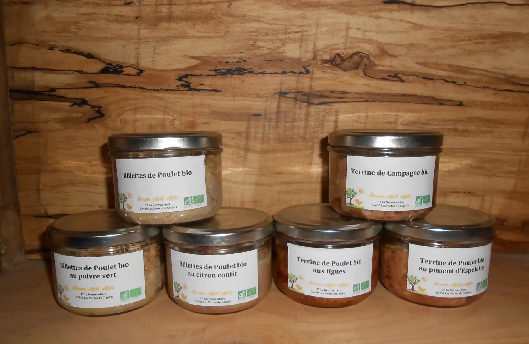 rillettes de poulet au citron confit