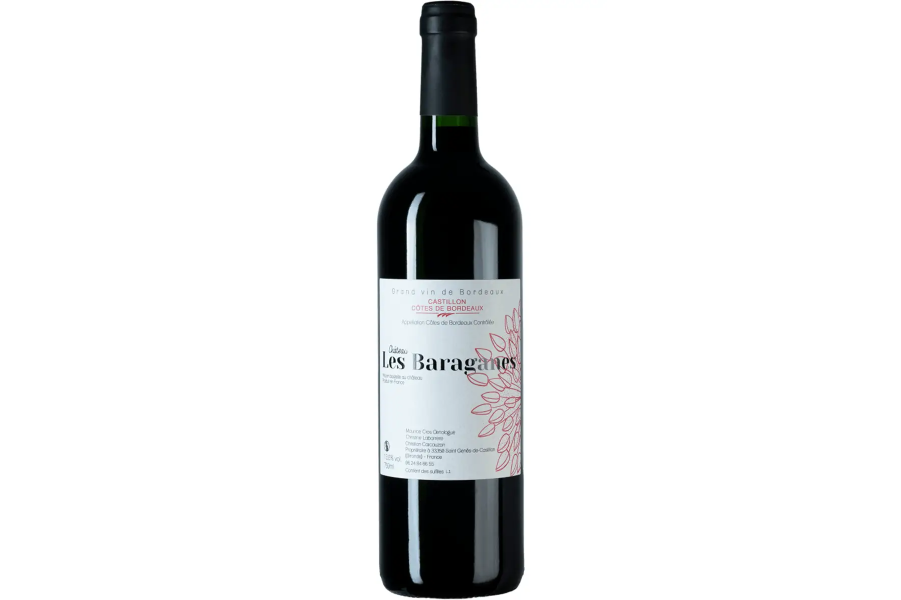vin rouge "château les baraganes"