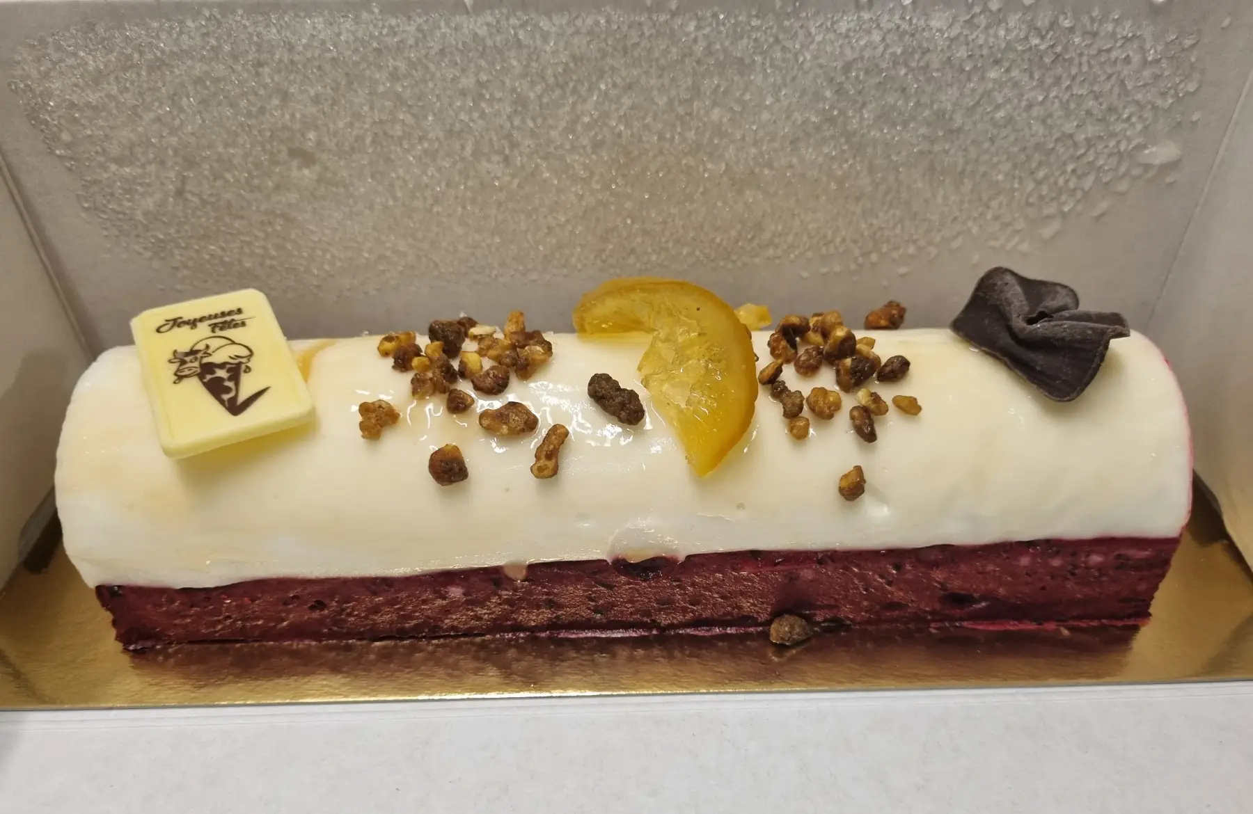 Bûche glacée citron et cassis
