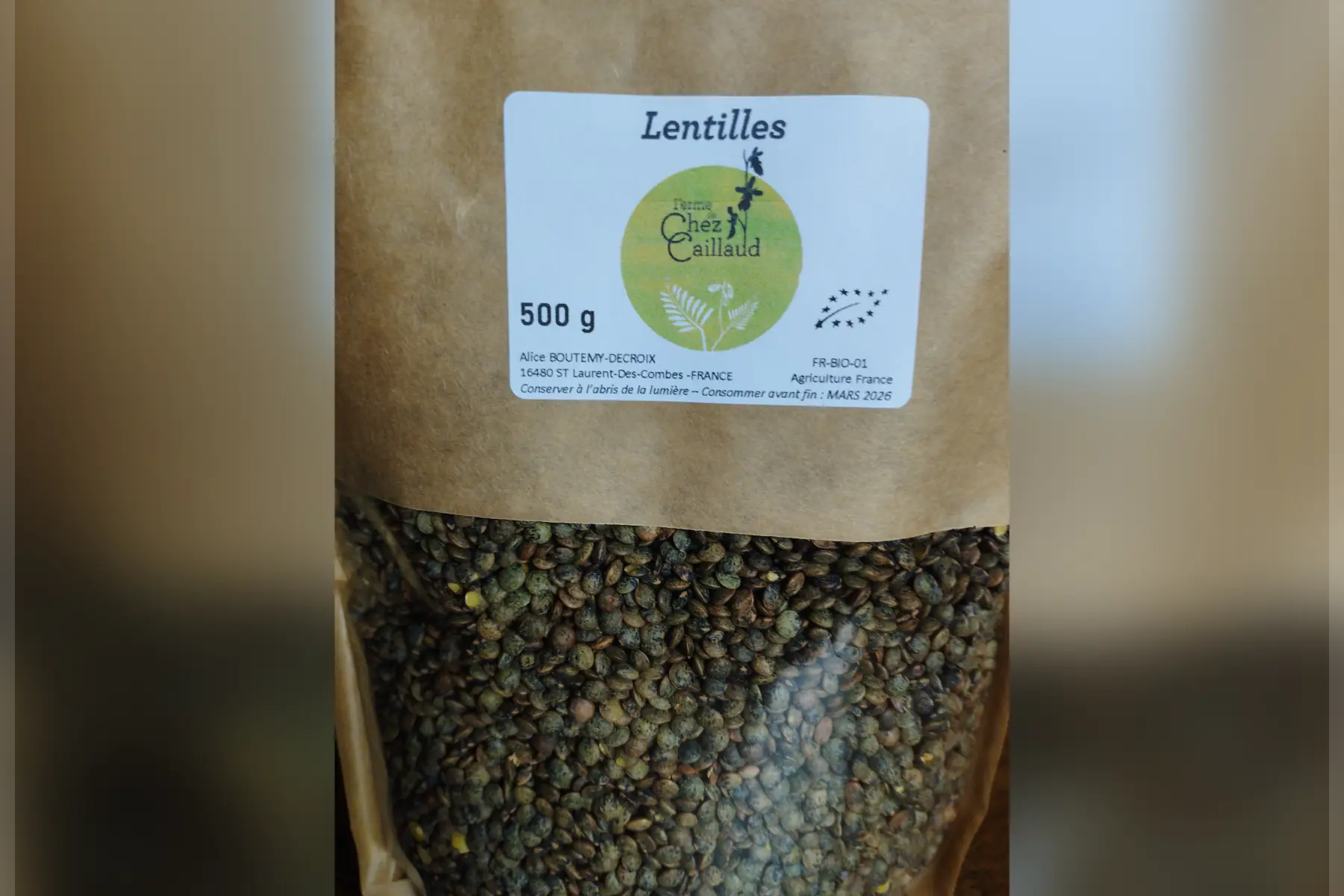 lentilles vertes 3kg