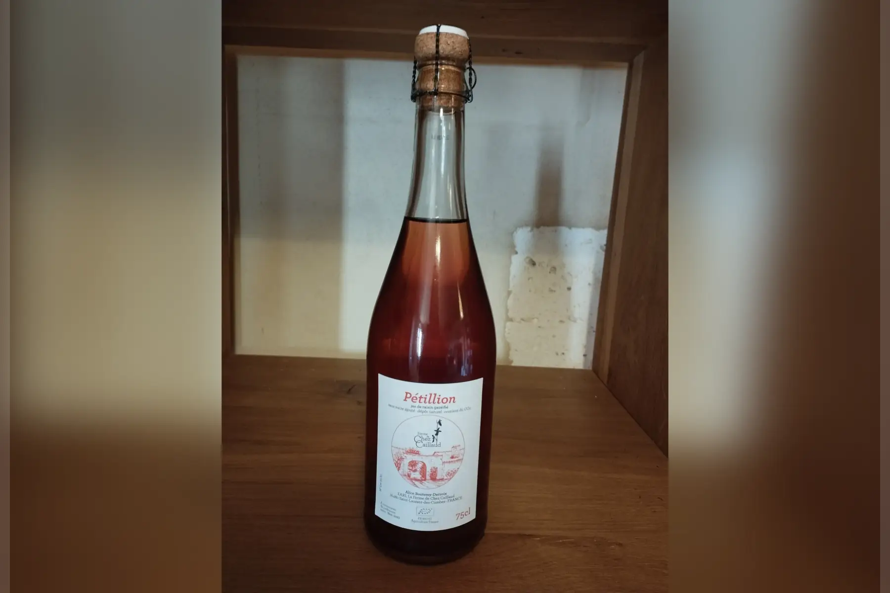 pétillon -jus de raisin gazéifié sans alcool -75cl