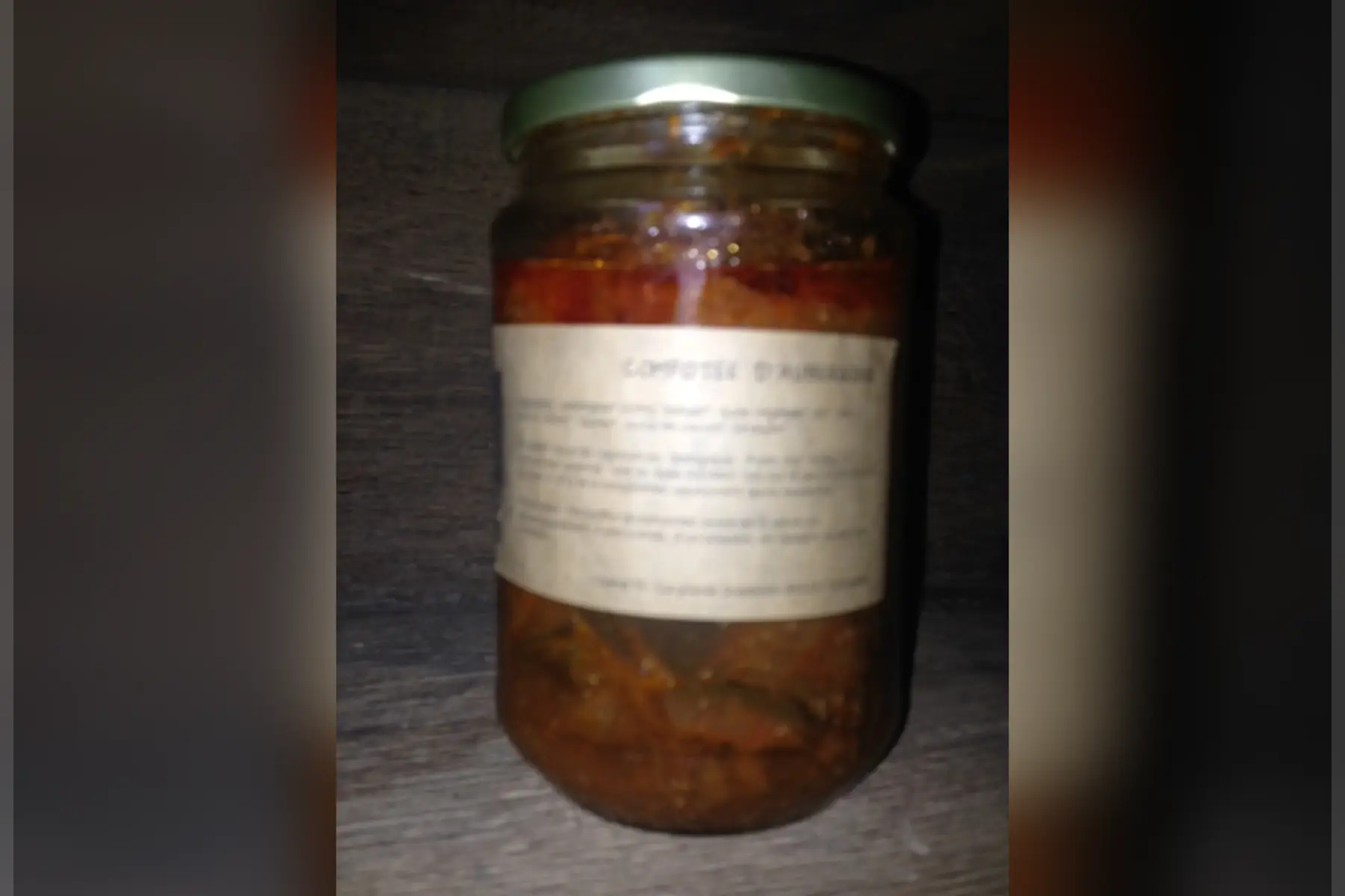 a table - compotée de courgettes